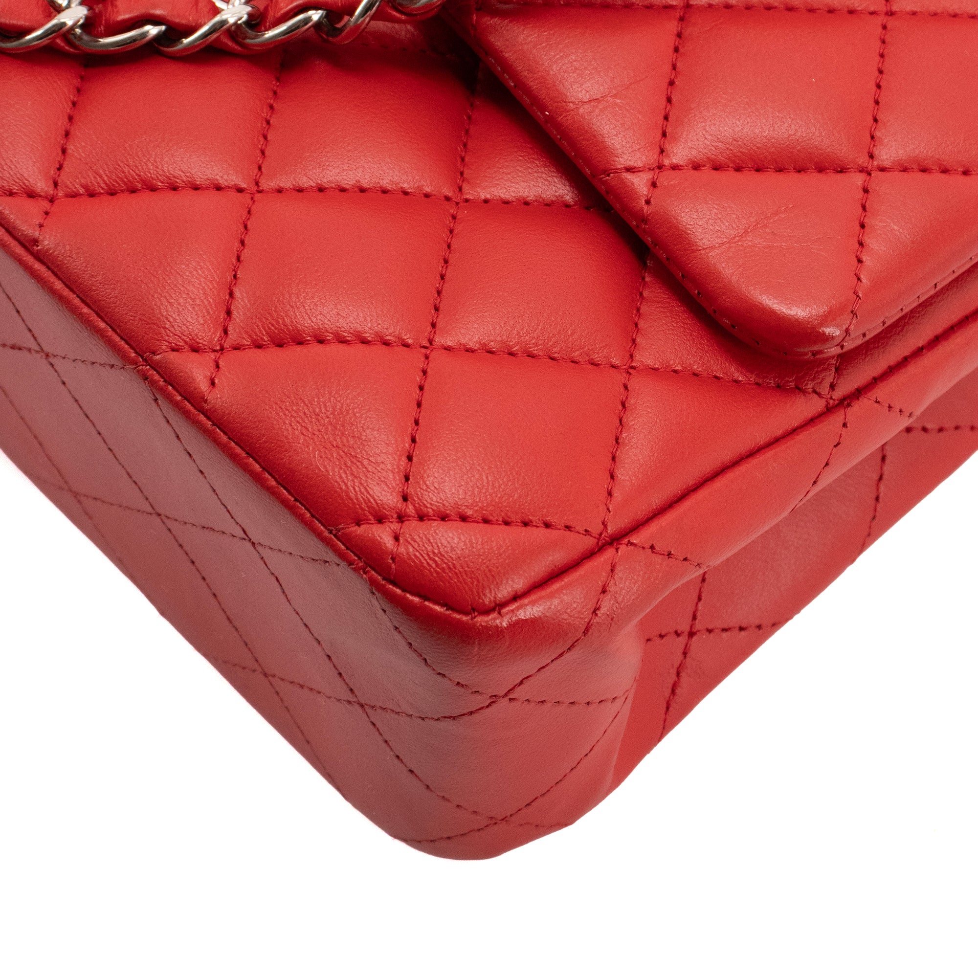 CHANEL - Sac à main Classique/Timeless 11.12 Chanel en cuir lisse rouge