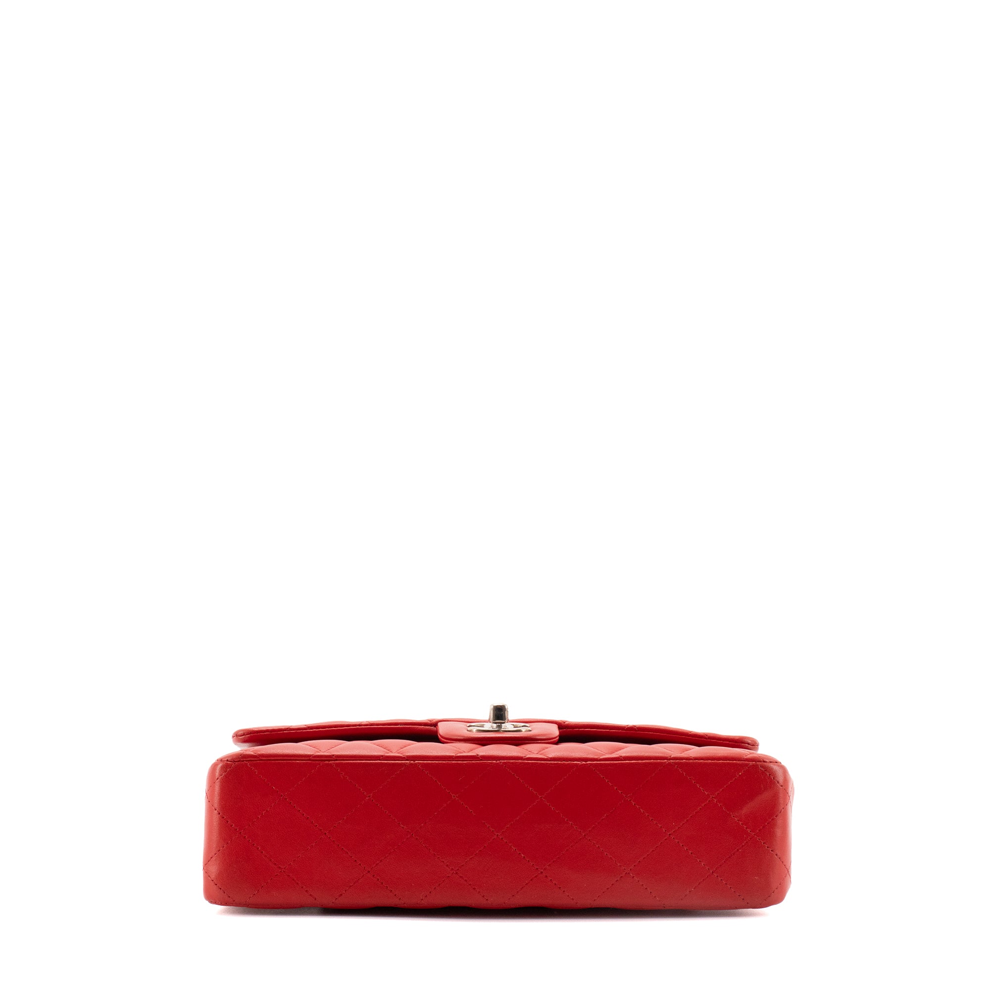 CHANEL - Sac à main Classique/Timeless 11.12 Chanel en cuir lisse rouge