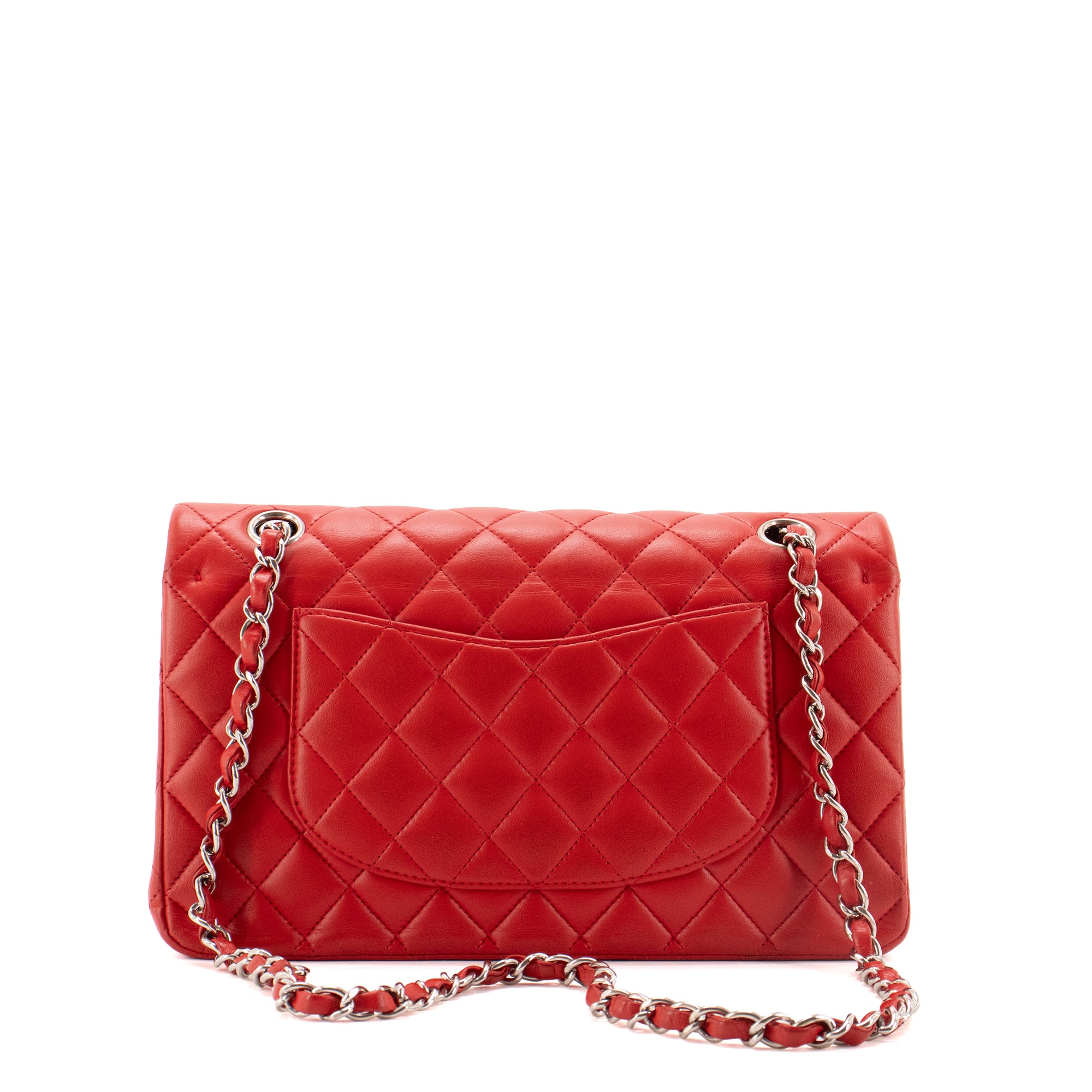 CHANEL - Sac à main Classique/Timeless 11.12 Chanel en cuir lisse rouge