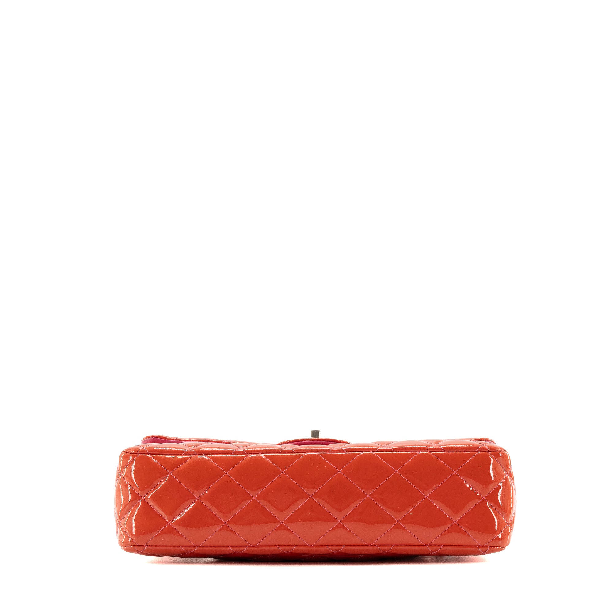 CHANEL - Sac à main Classique/Timeless 11.12 Chanel en cuir verni orange