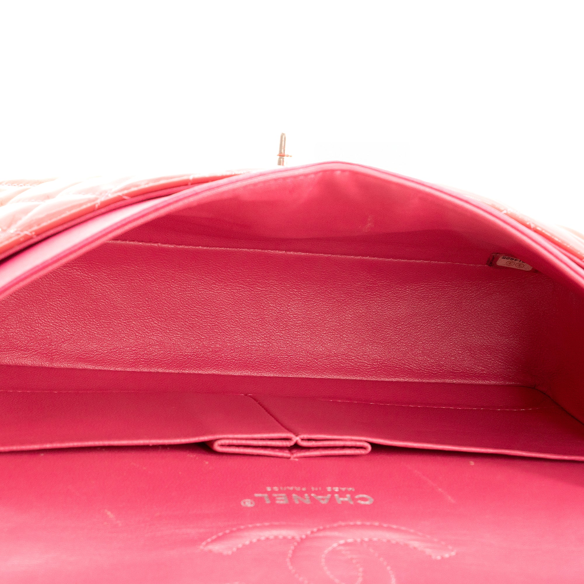CHANEL - Sac à main Classique/Timeless 11.12 Chanel en cuir verni orange