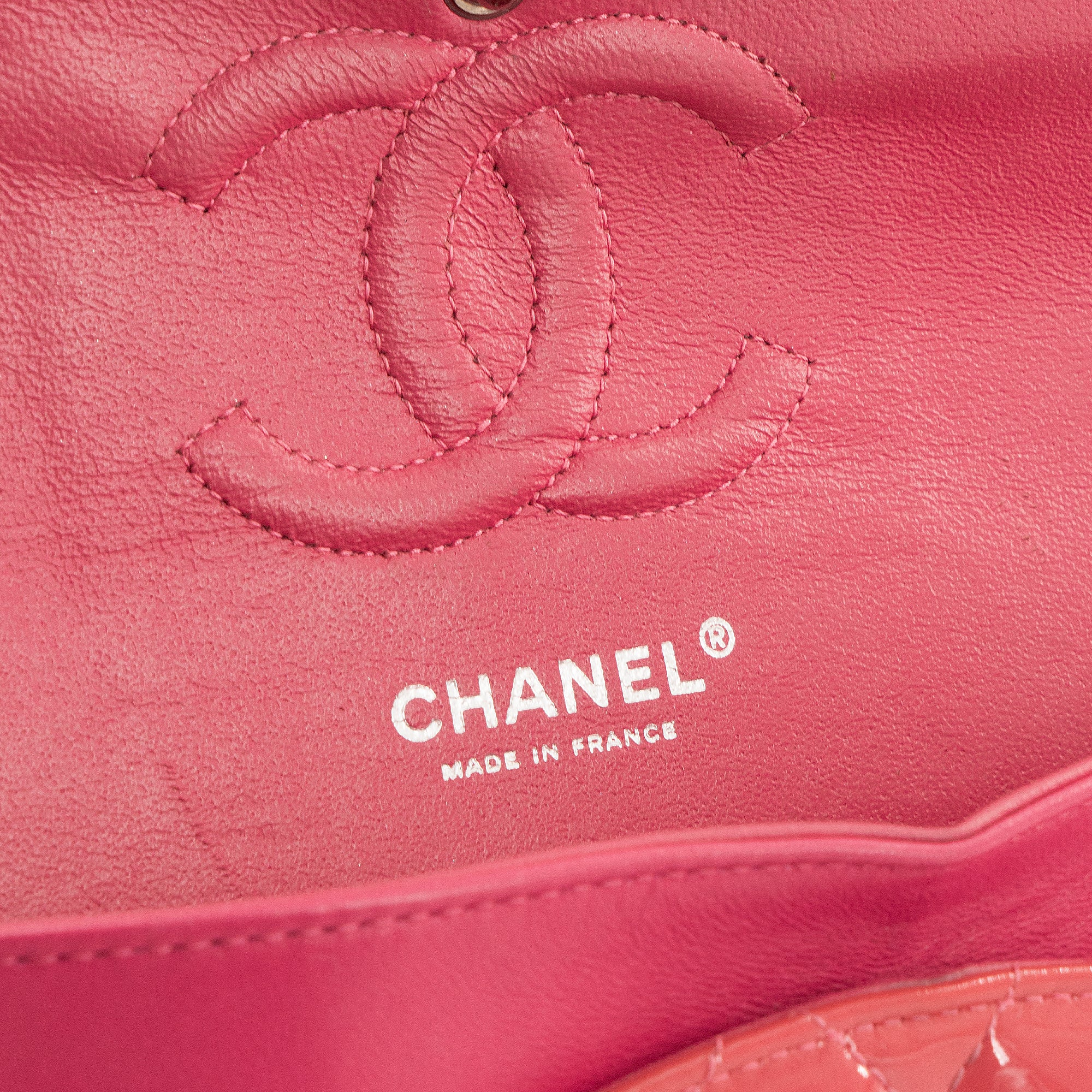 CHANEL - Sac à main Classique/Timeless 11.12 Chanel en cuir verni orange