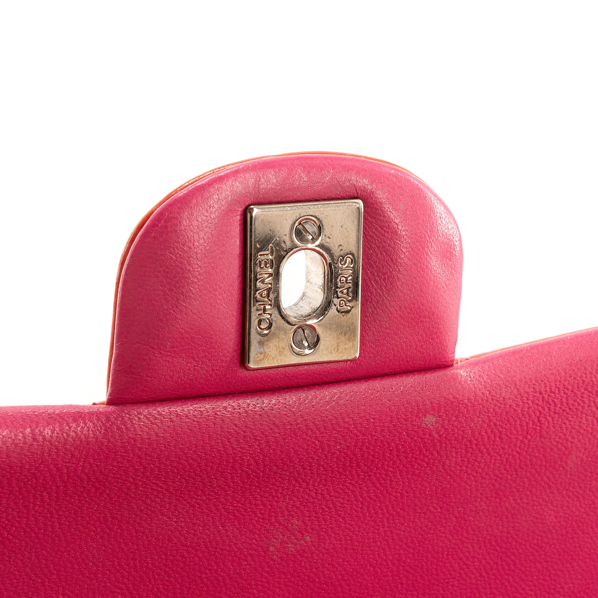 CHANEL - Sac à main Classique/Timeless 11.12 Chanel en cuir verni orange