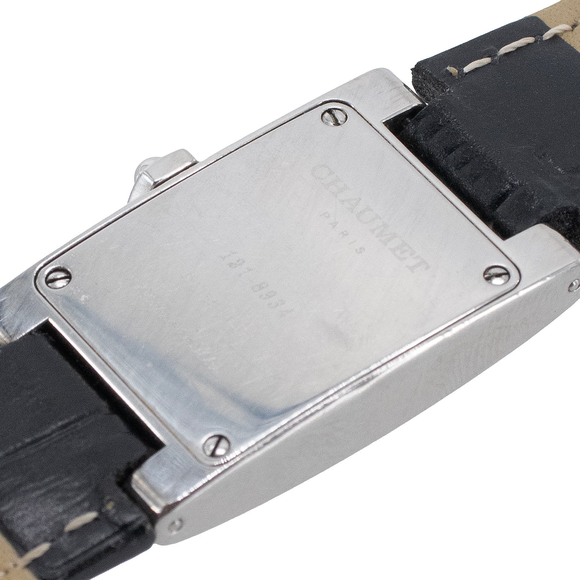 CHAUMET - Montre Style rectangulaire Chaumet en cuir effet crocodile