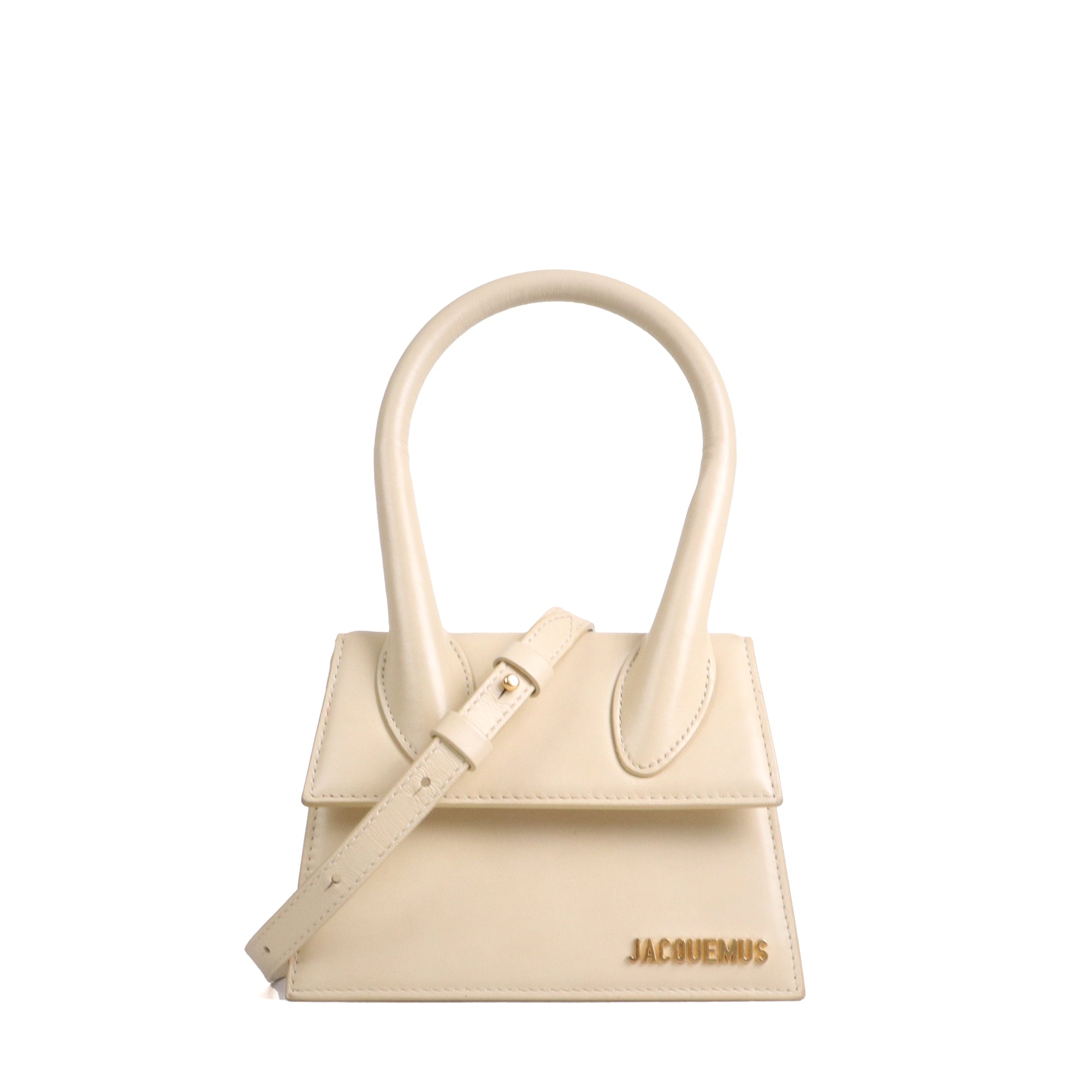 JACQUEMUS - Sac à bandoulière Chiquito medium Jacquemus en cuir beige