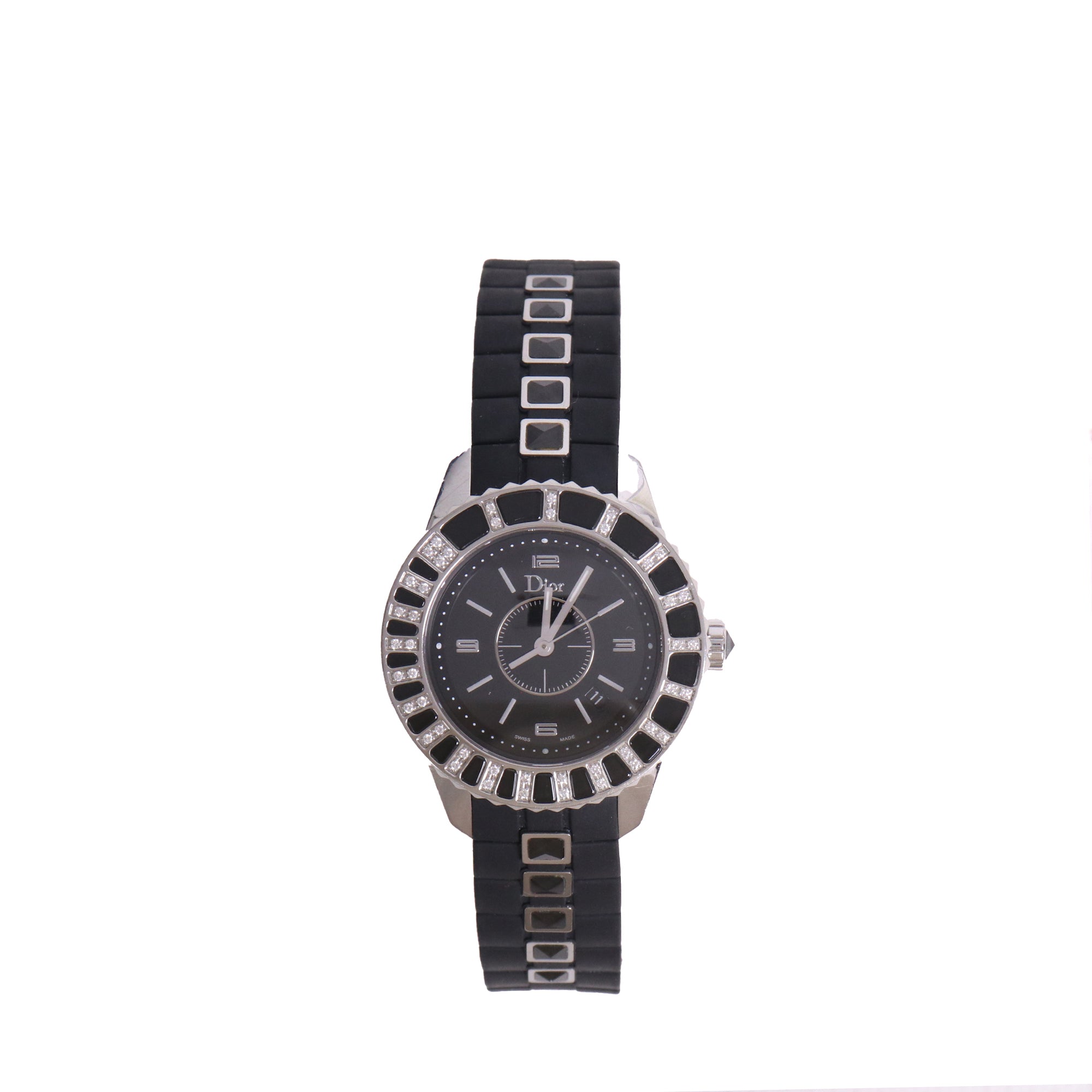 DIOR - Montre Christal Dior en acier et diamants