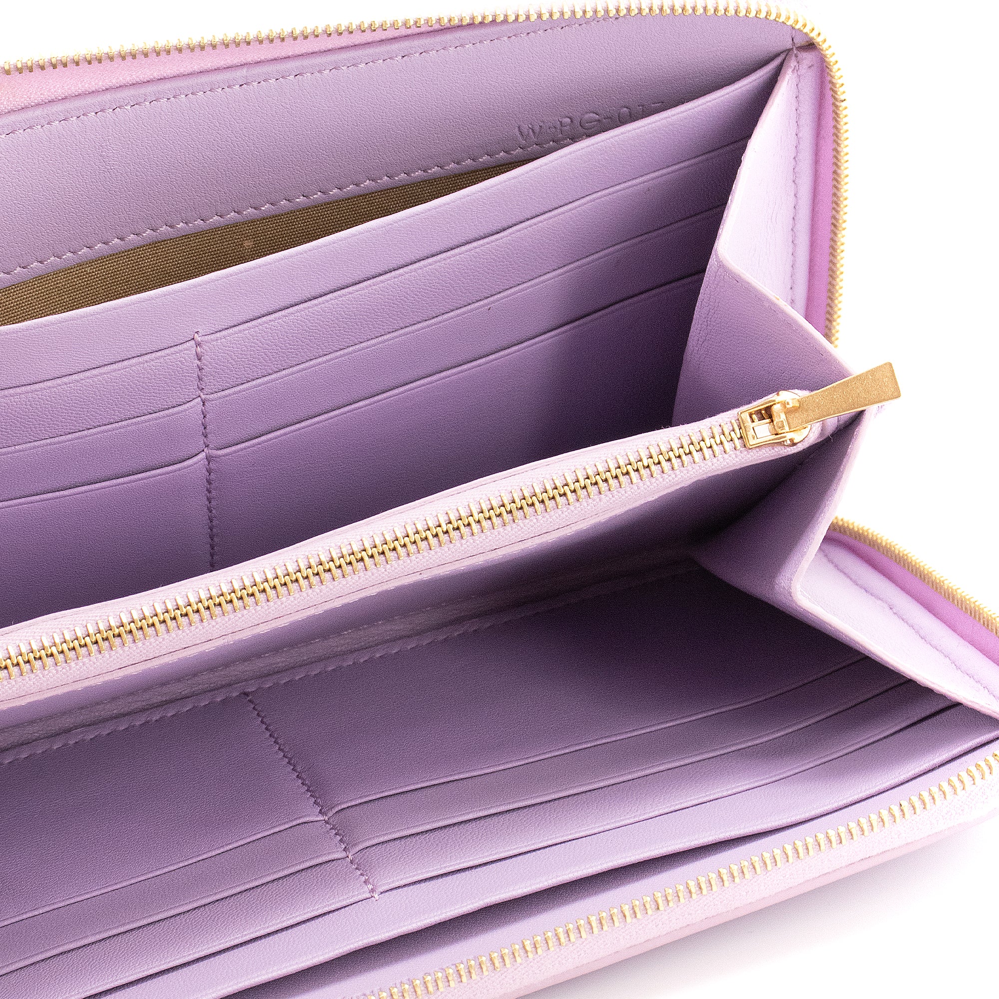 CELINE - Portefeuille large Celine en cuir lisse violet et bleu