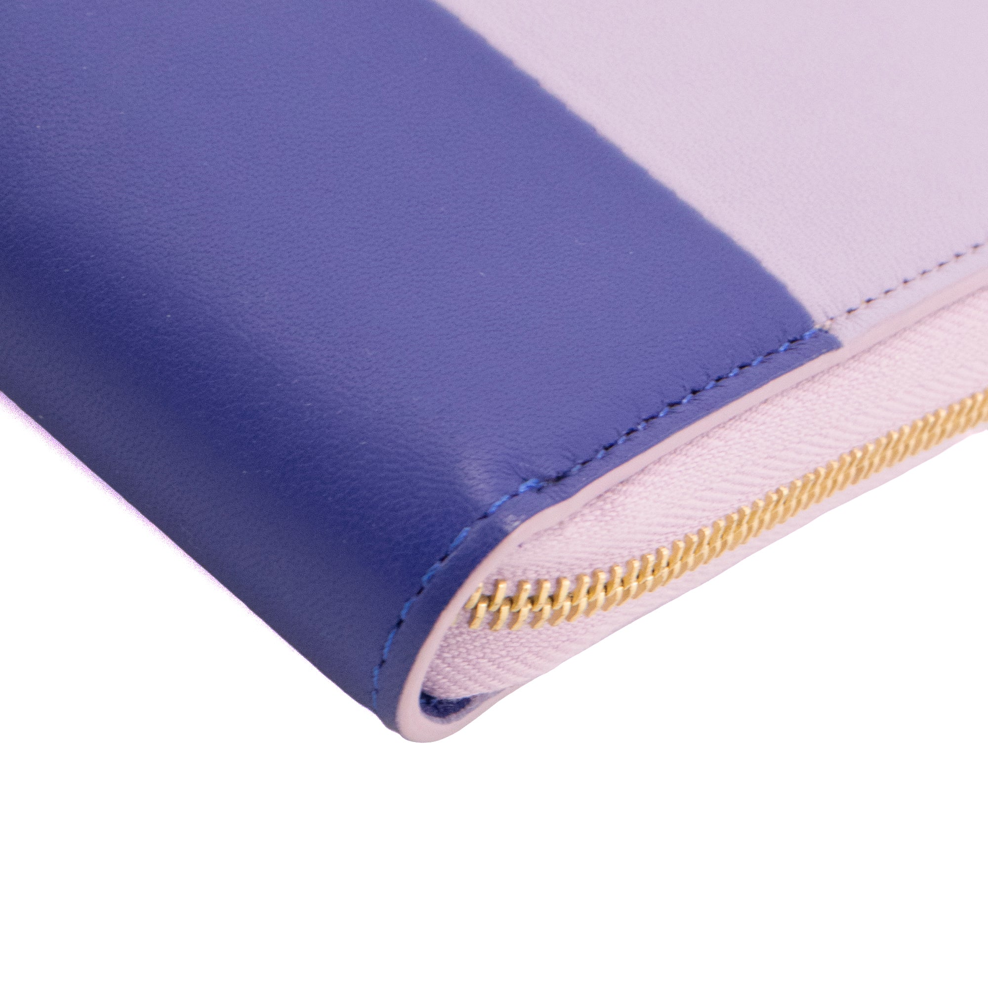 CELINE - Portefeuille large Celine en cuir lisse violet et bleu