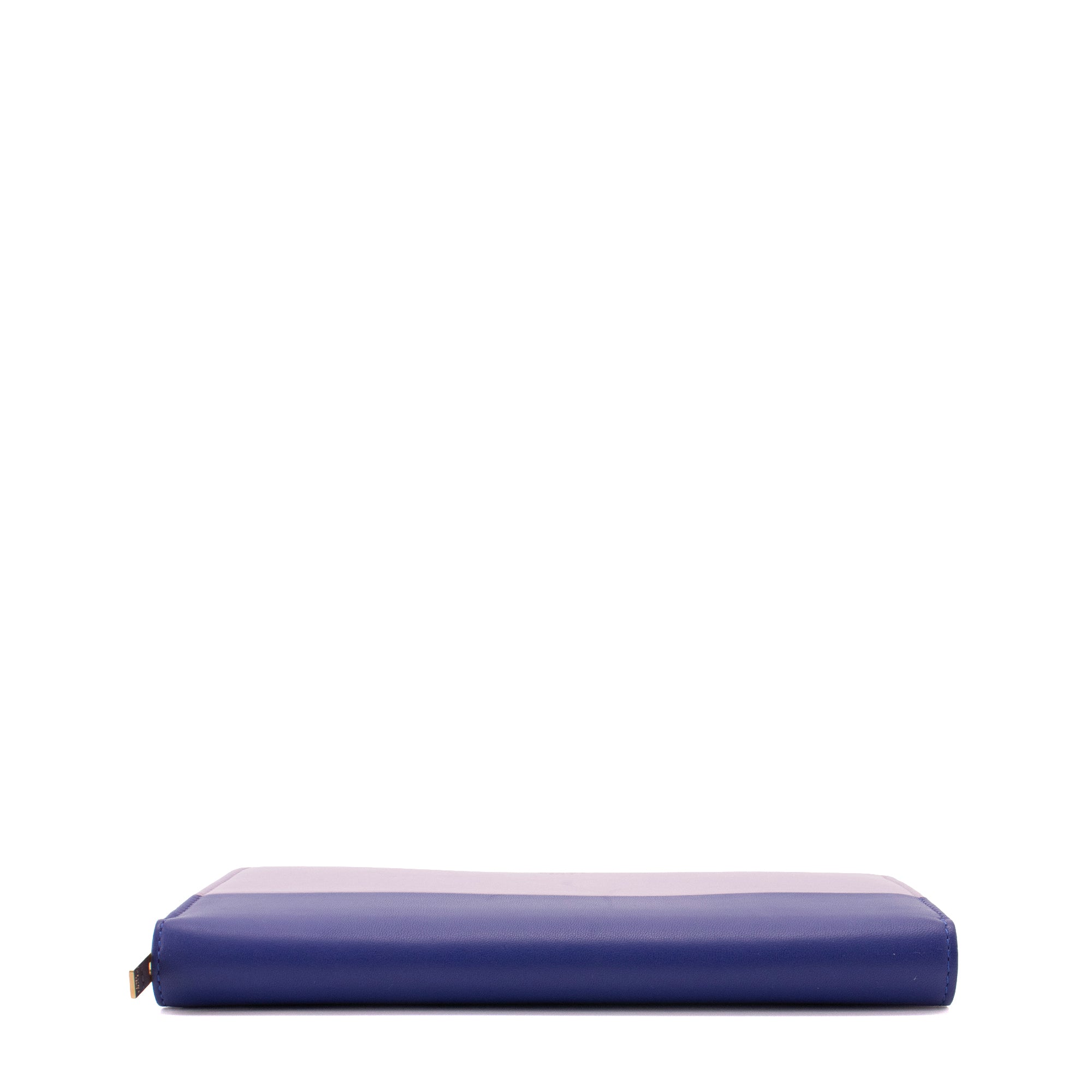 CELINE - Portefeuille large Celine en cuir lisse violet et bleu