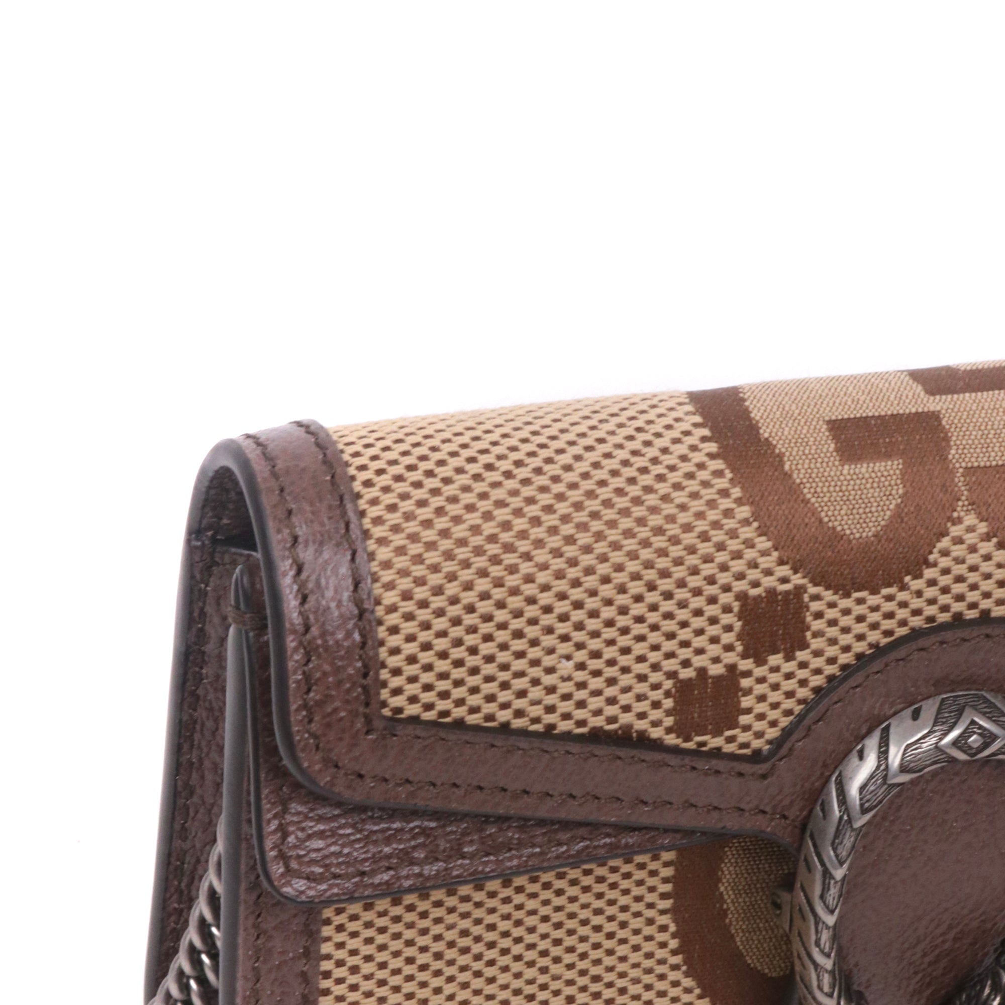 GUCCI - Sac à bandoulière Dionysus Supermini Gucci en toile Jumbo GG marron