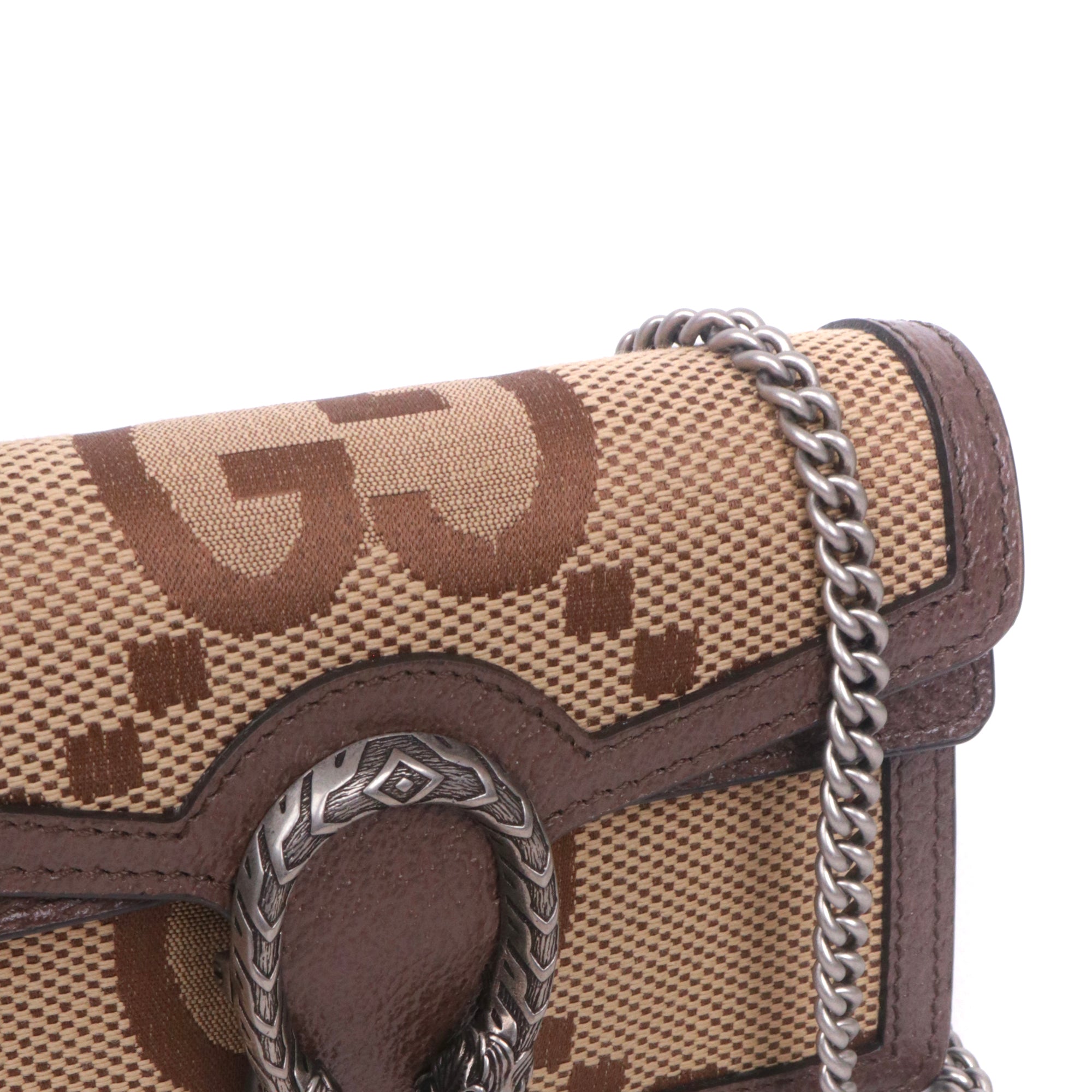 GUCCI - Sac à bandoulière Dionysus Supermini Gucci en toile Jumbo GG marron