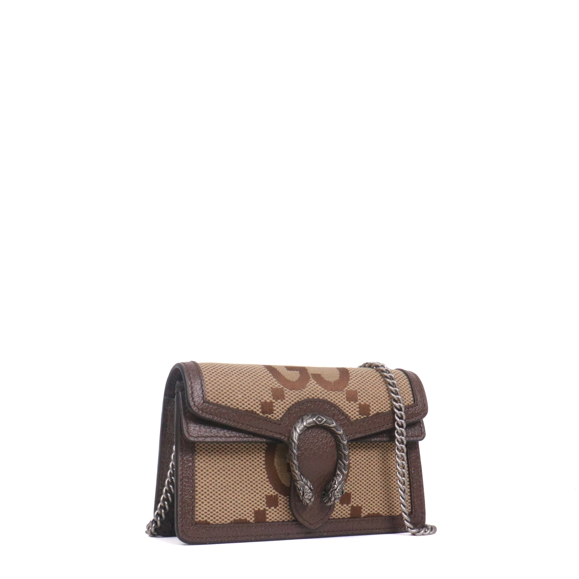 GUCCI - Sac à bandoulière Dionysus Supermini Gucci en toile Jumbo GG marron