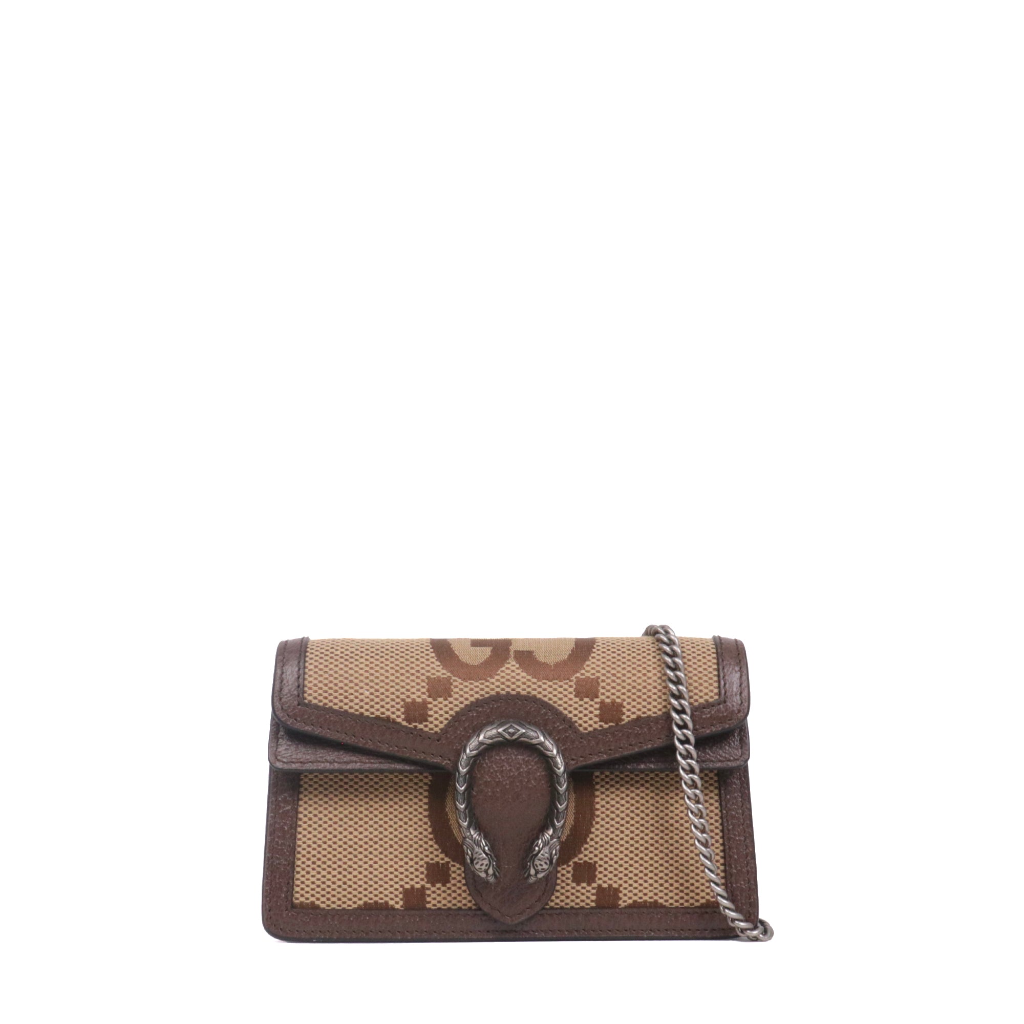 GUCCI - Sac à bandoulière Dionysus Supermini Gucci en toile Jumbo GG marron