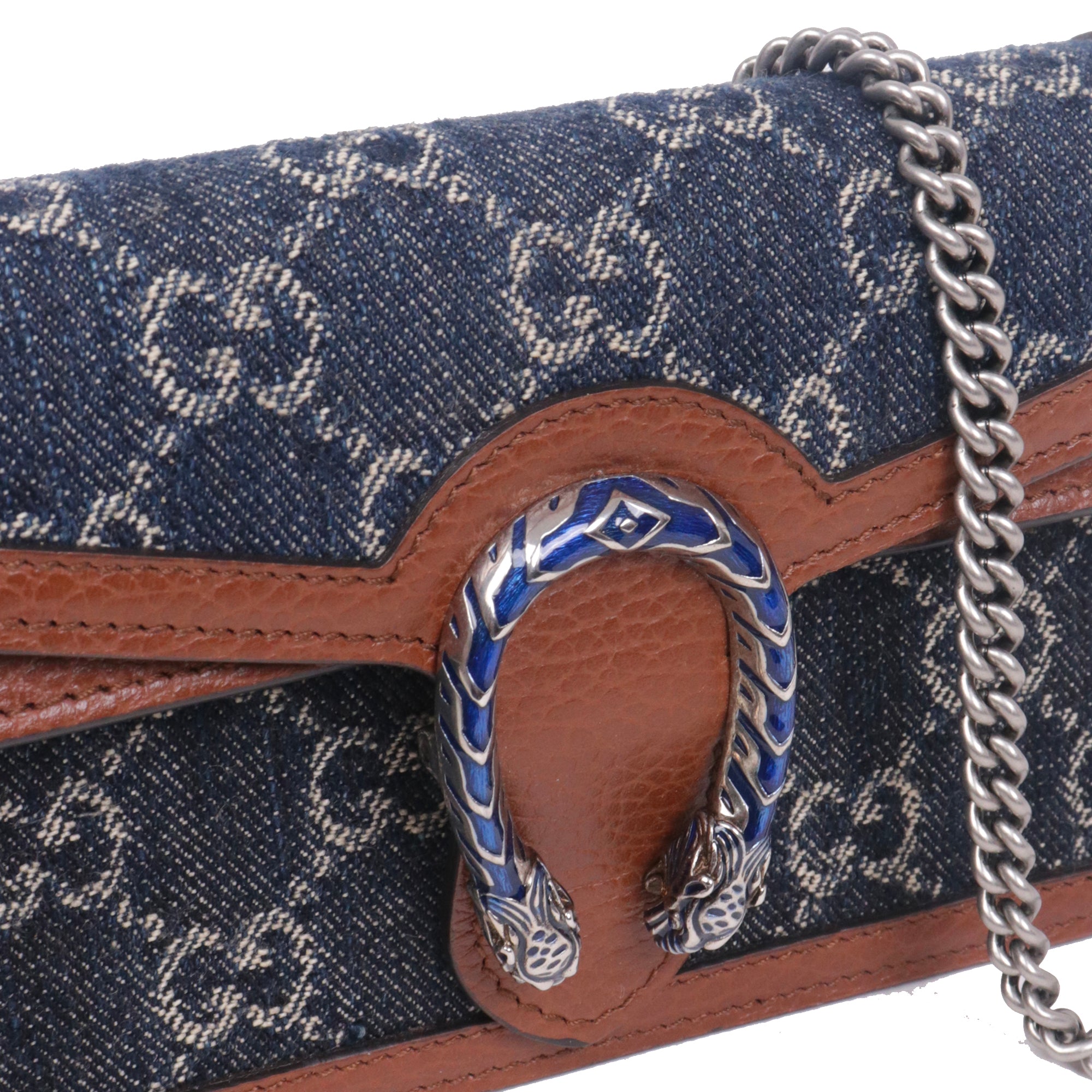 GUCCI - Sac à bandoulière Dionysus Supermini Gucci en toile denim