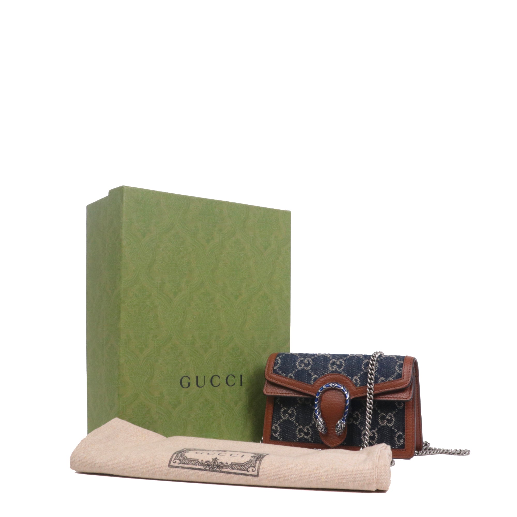 GUCCI - Sac à bandoulière Dionysus Supermini Gucci en toile denim