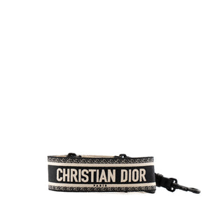 DIOR - Dior bag strap in black and white canvas