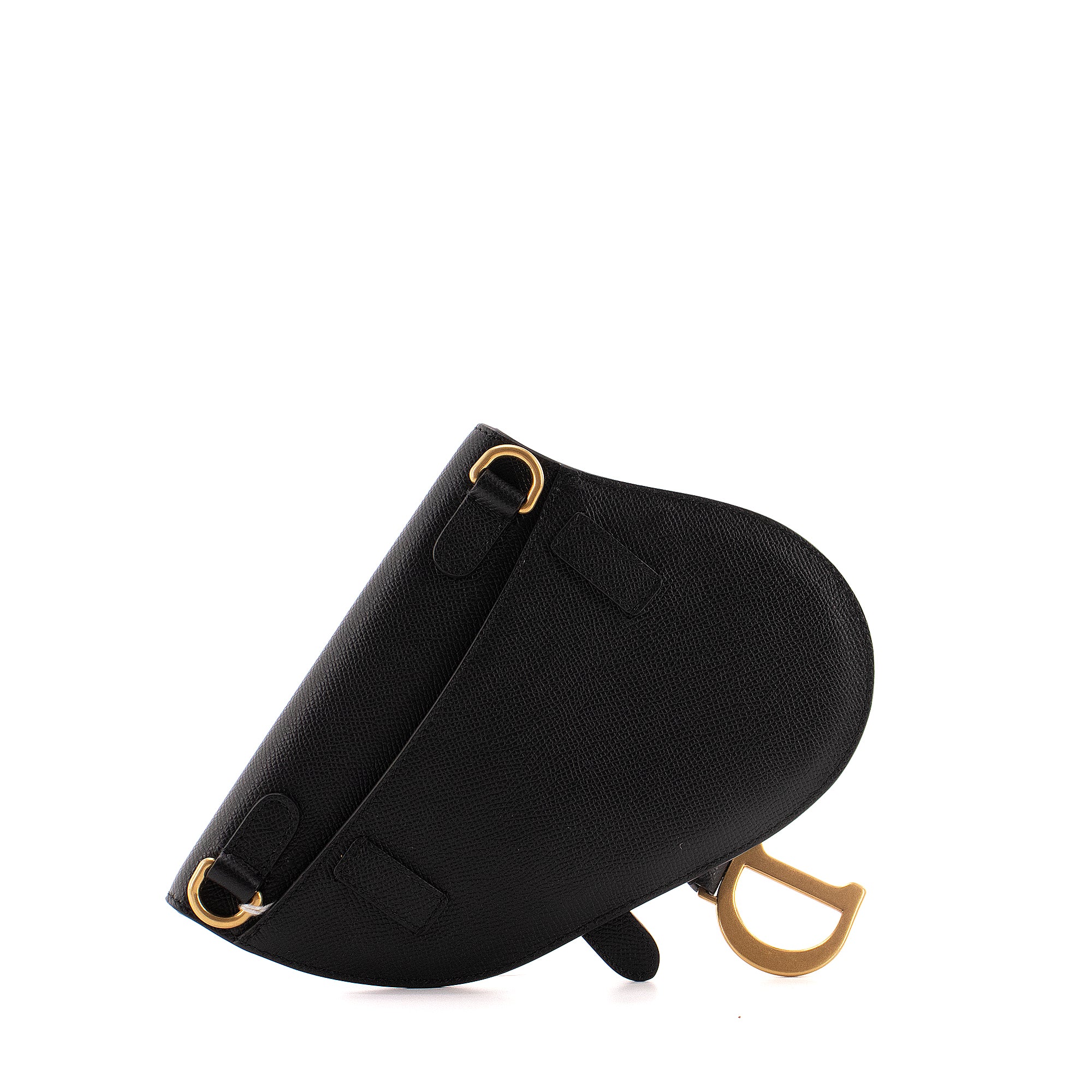 DIOR - Sac ceinture Saddle Dior en cuir grainé noir
