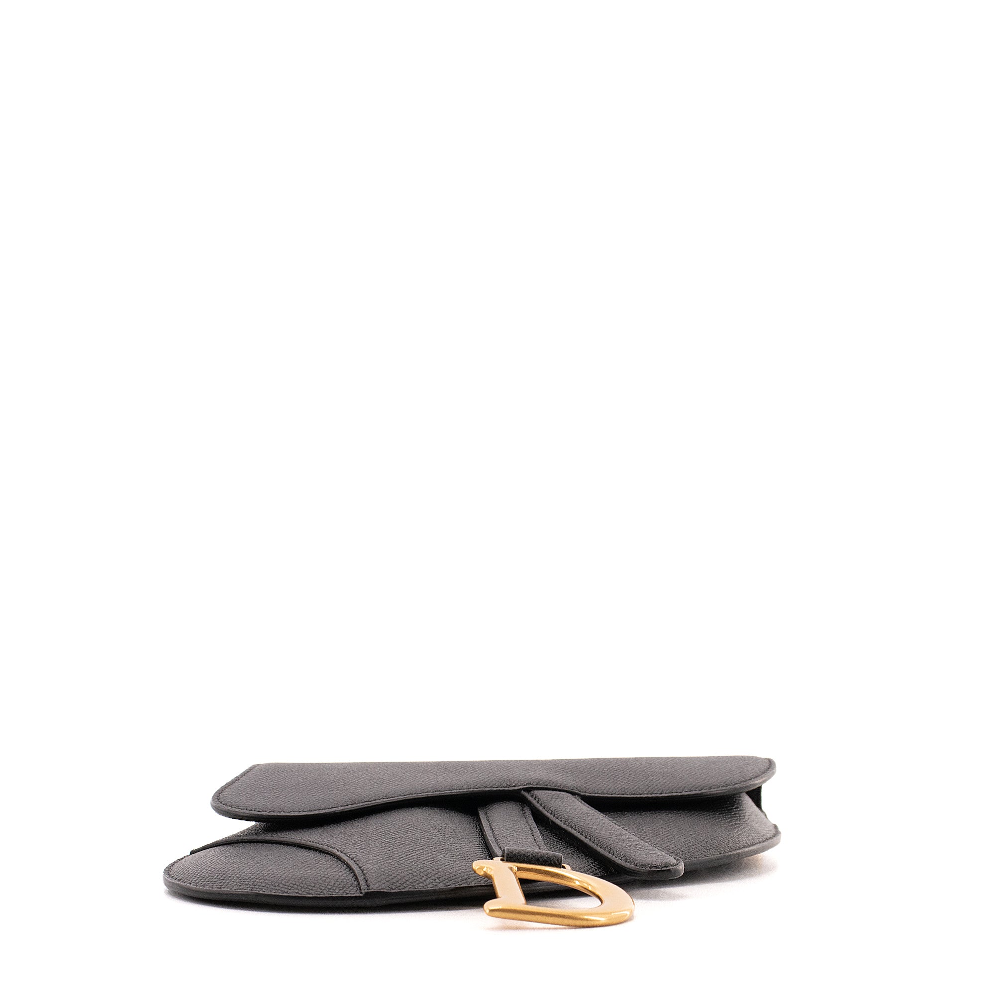 DIOR - Sac ceinture Saddle Dior en cuir grainé noir