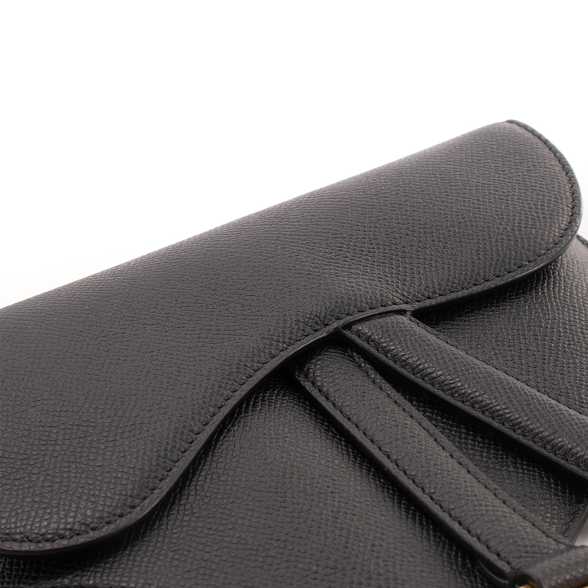 DIOR - Sac ceinture Saddle Dior en cuir grainé noir