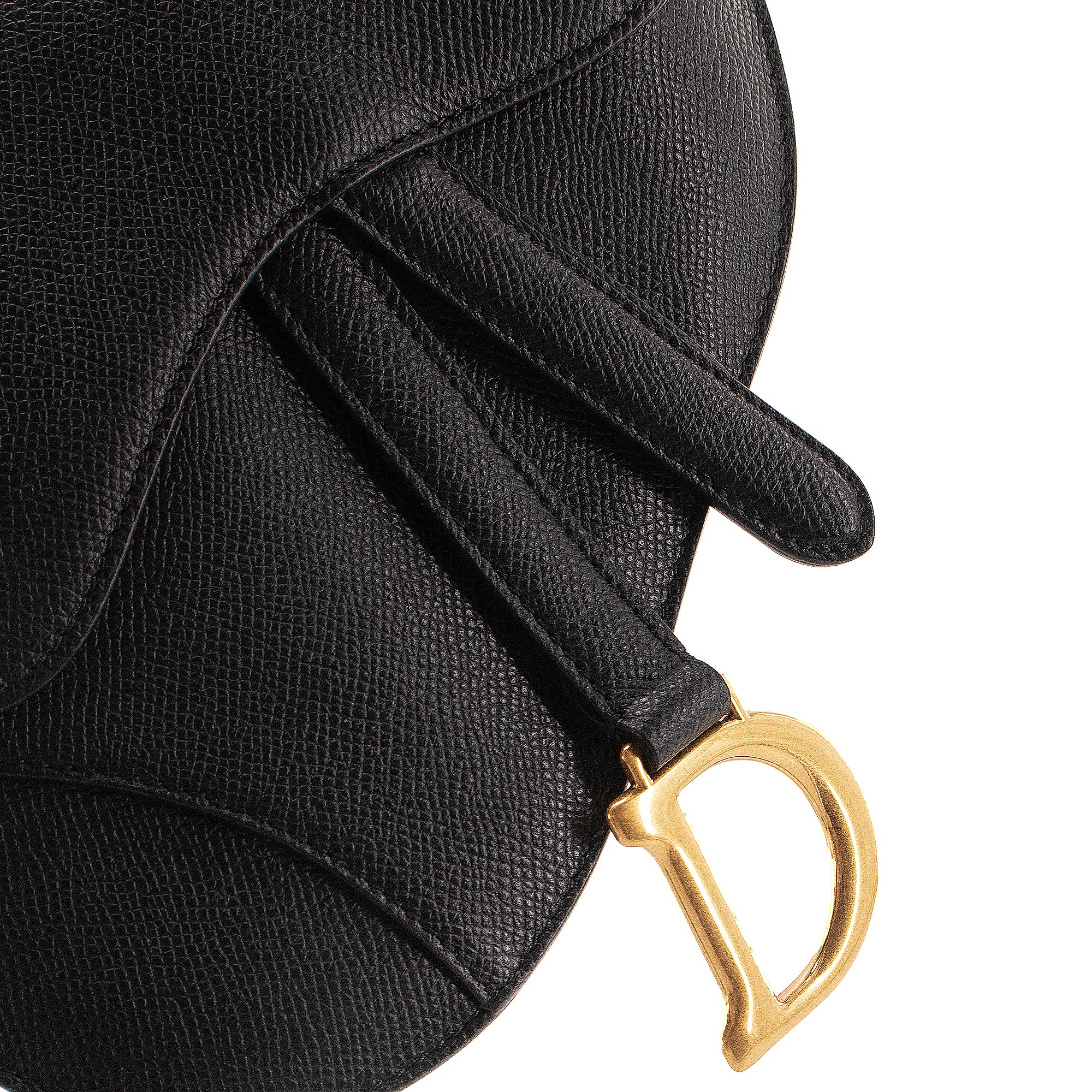 DIOR - Sac ceinture Saddle Dior en cuir grainé noir