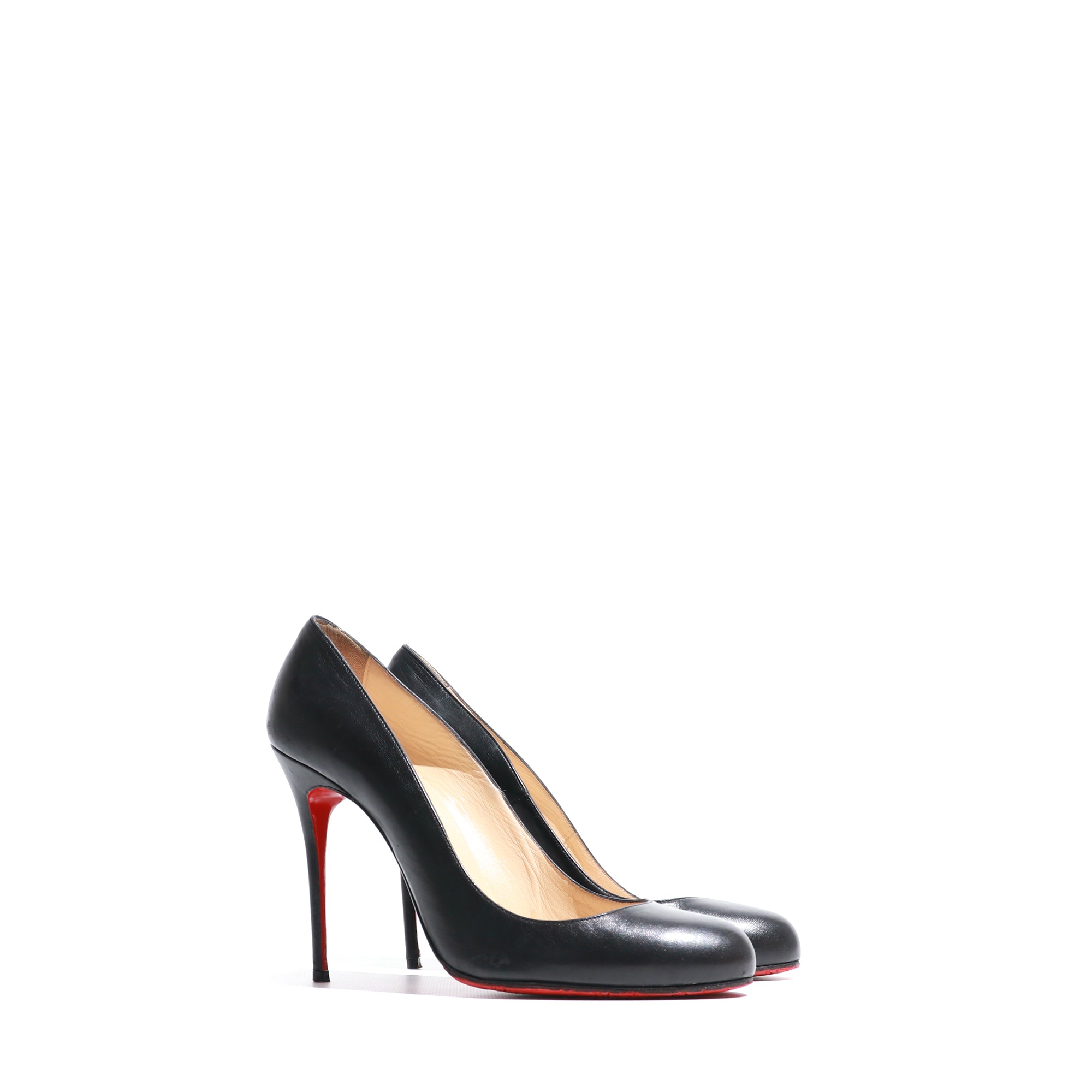 LOUBOUTIN - Escarpins Fifi en cuir lisse noir (T39)