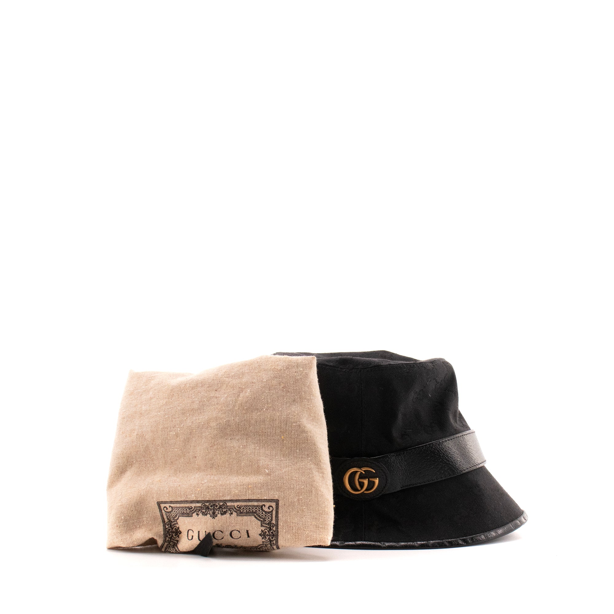 GUCCI - Chapeau Fedora Gucci en toile GG noire (L)