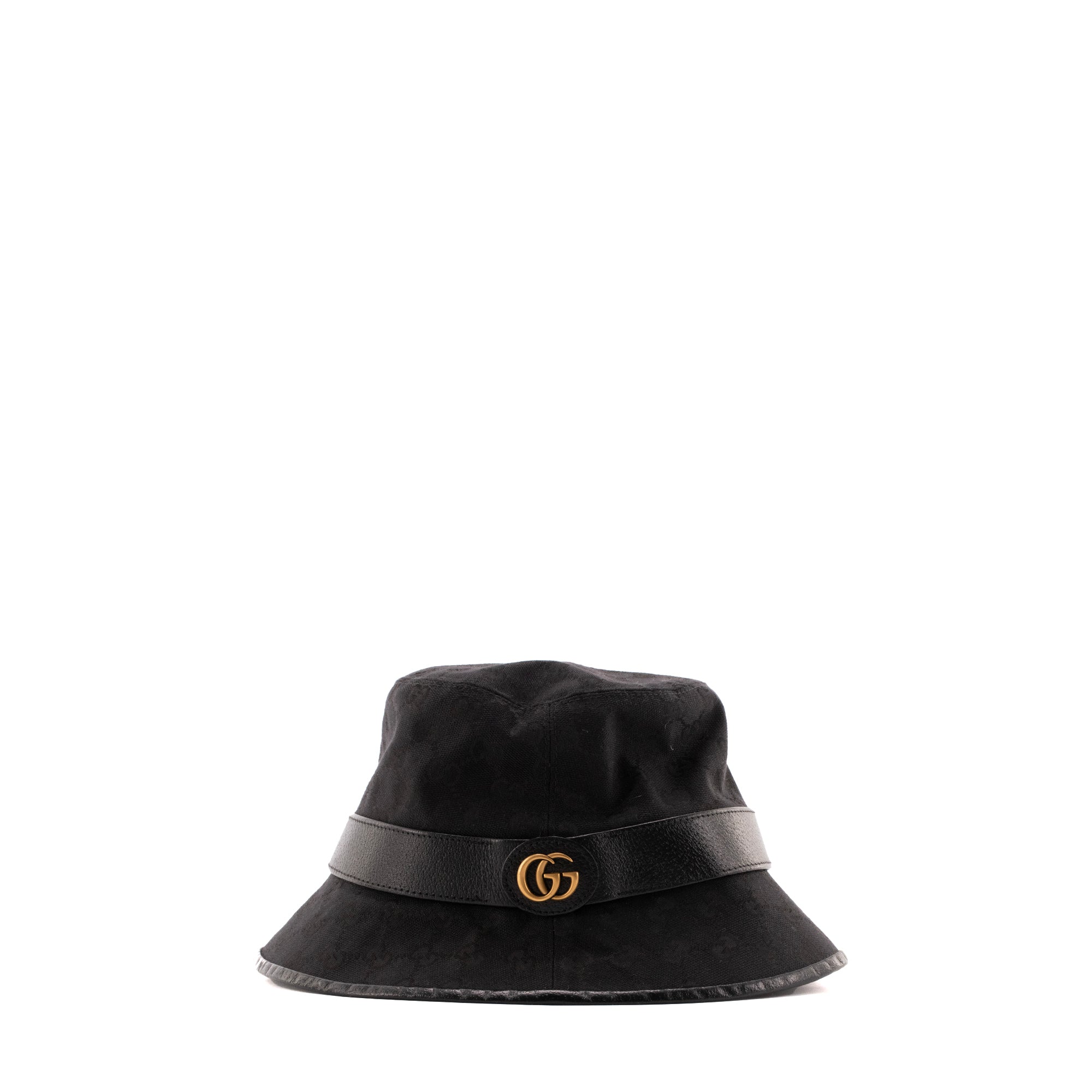 GUCCI - Chapeau Fedora Gucci en toile GG noire (L)