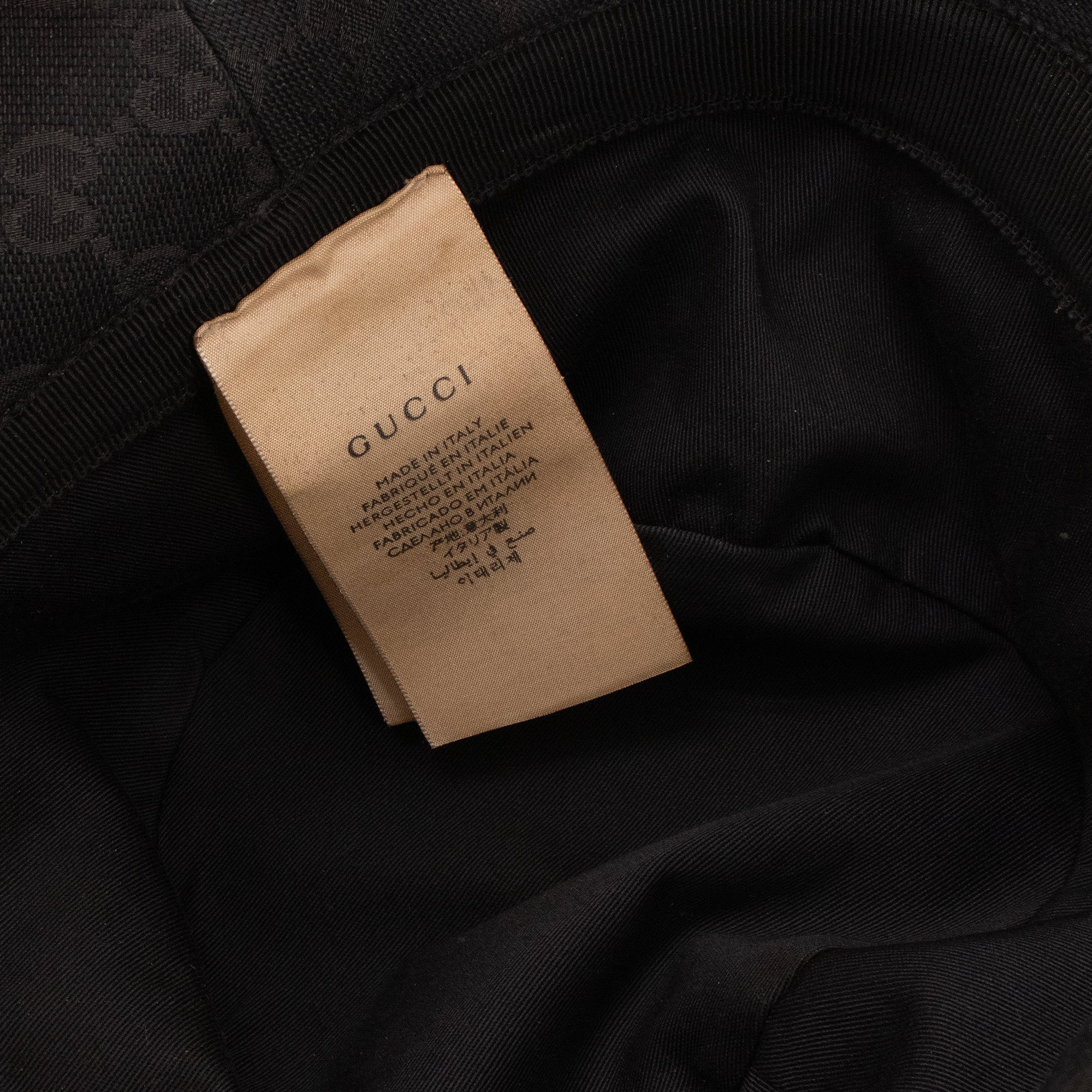 GUCCI - Chapeau Fedora Gucci en toile GG noire (L)