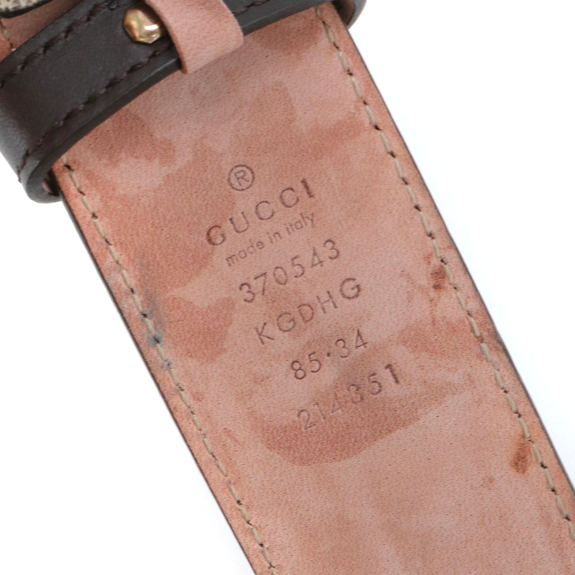 GUCCI - Ceinture GG Gucci en toile monogrammée (T85)