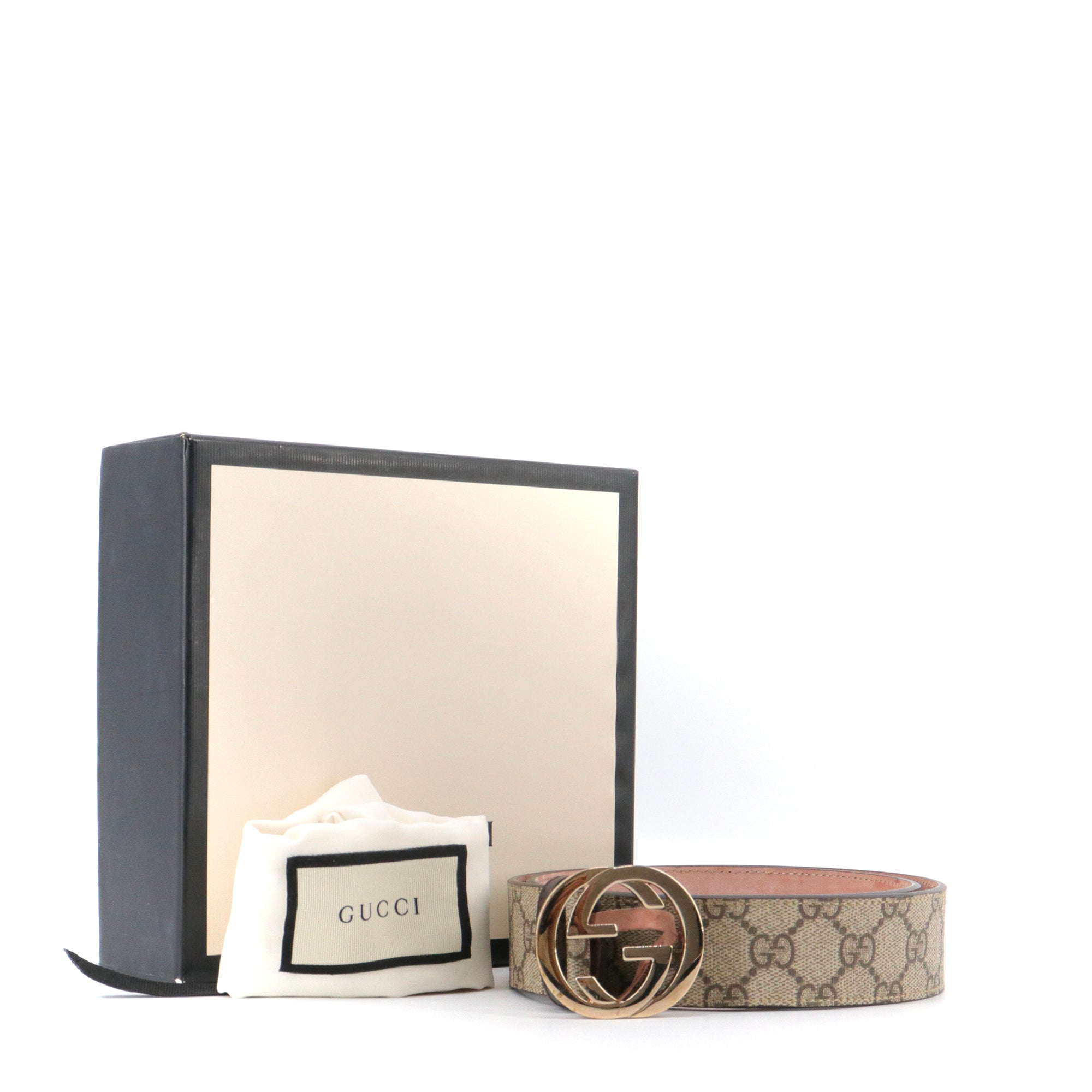 GUCCI - Ceinture GG Gucci en toile monogrammée (T85)
