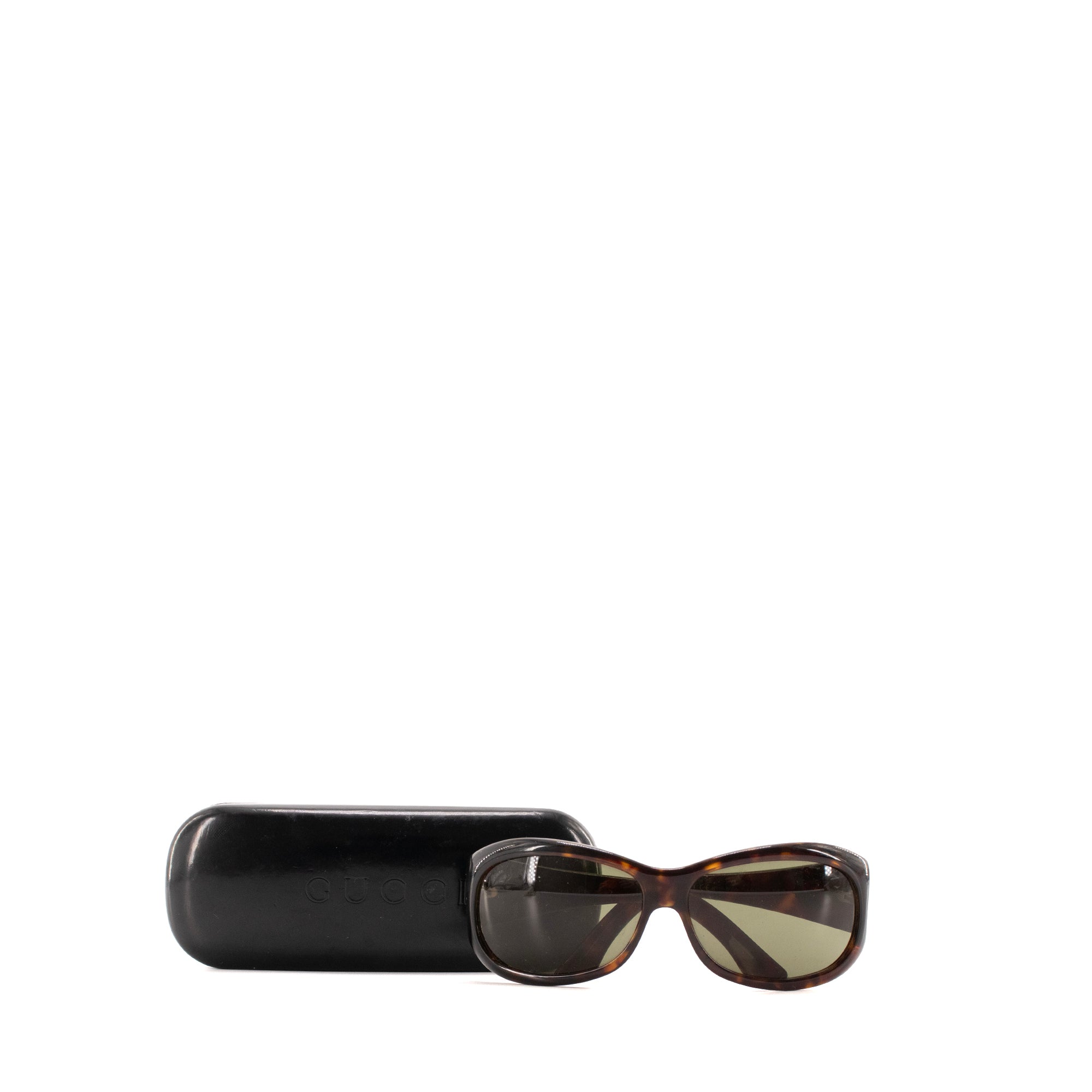 GUCCI - Lunettes de soleil Gucci en plastique écailles marron