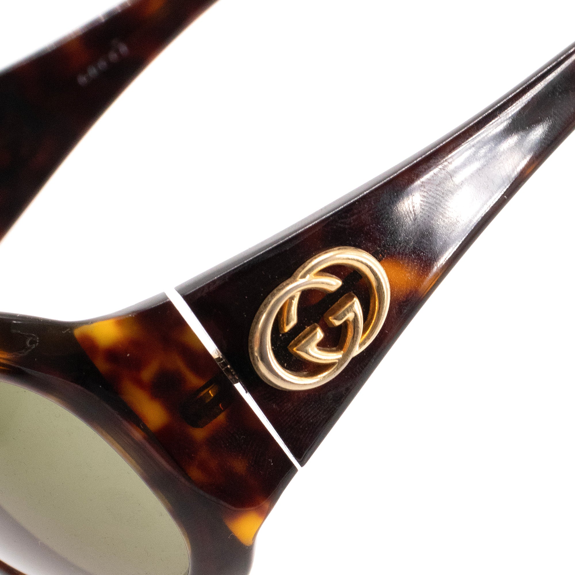 GUCCI - Lunettes de soleil Gucci en plastique écailles marron