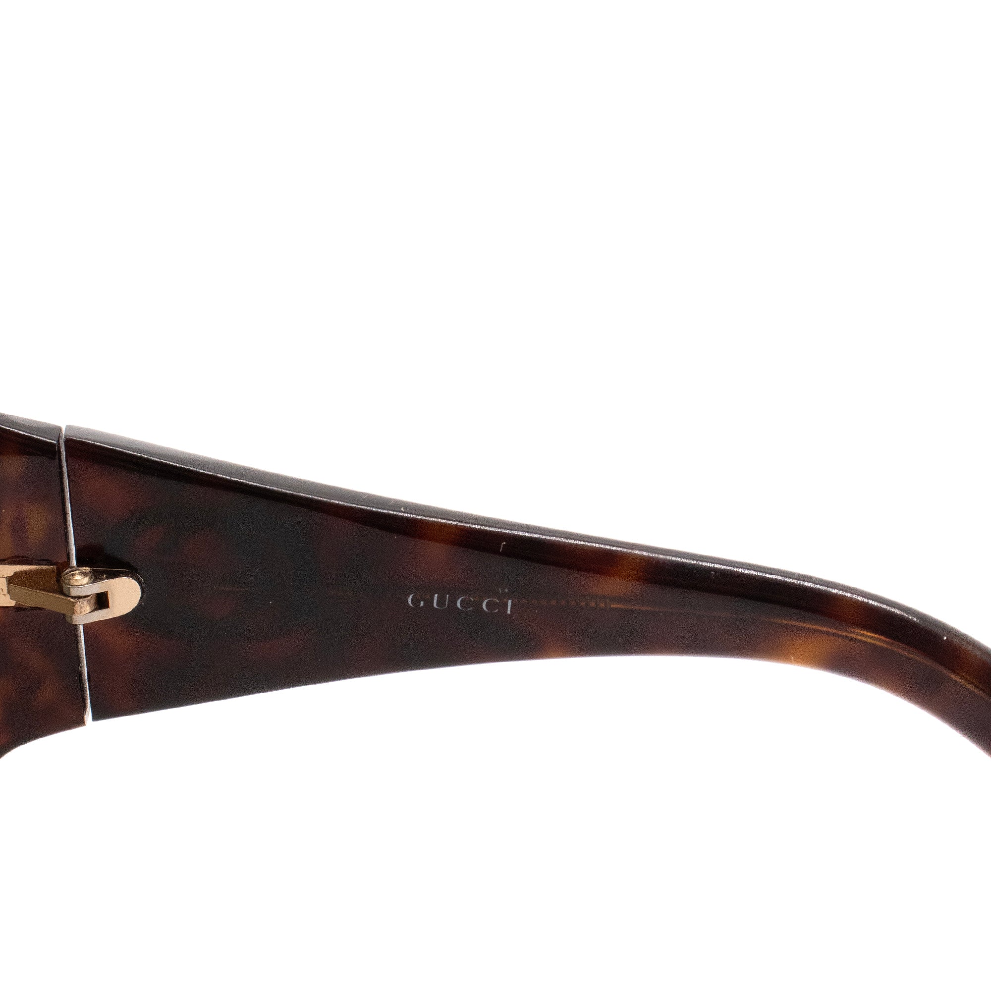 GUCCI - Lunettes de soleil Gucci en plastique écailles marron