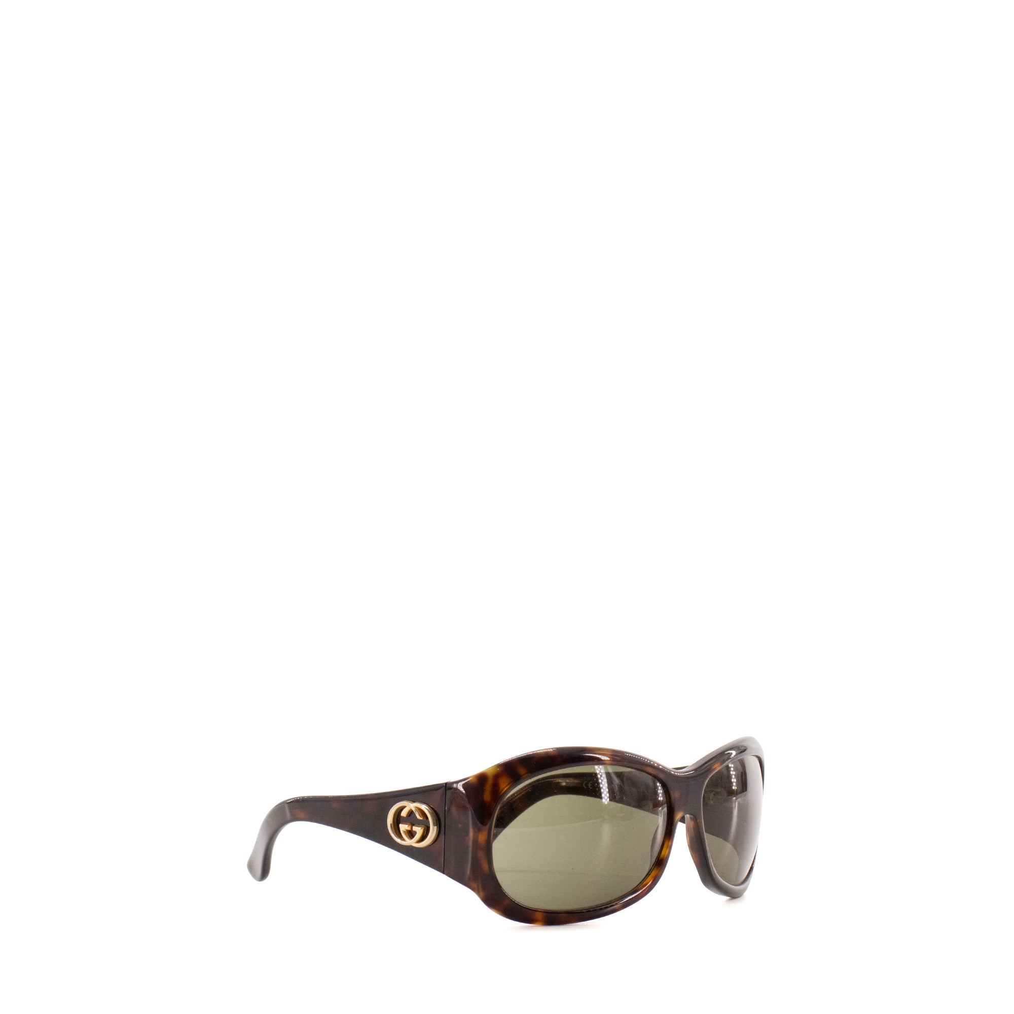 GUCCI - Lunettes de soleil Gucci en plastique écailles marron