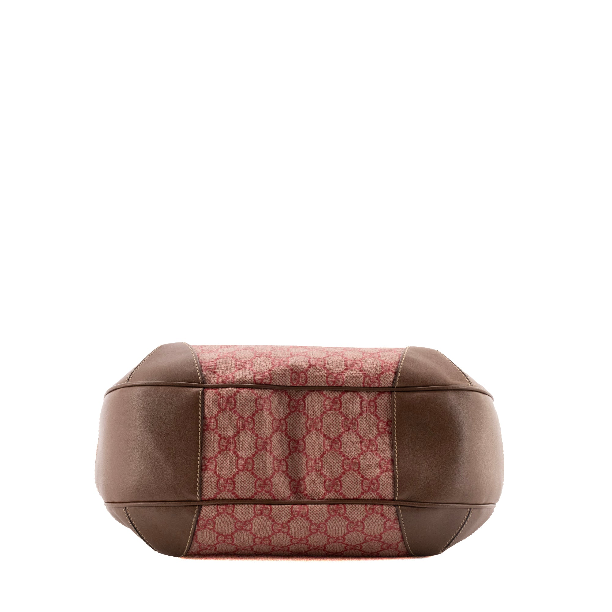 GUCCI - Sac à épaule Hobo Gucci en toile enduite monogrammée rouge