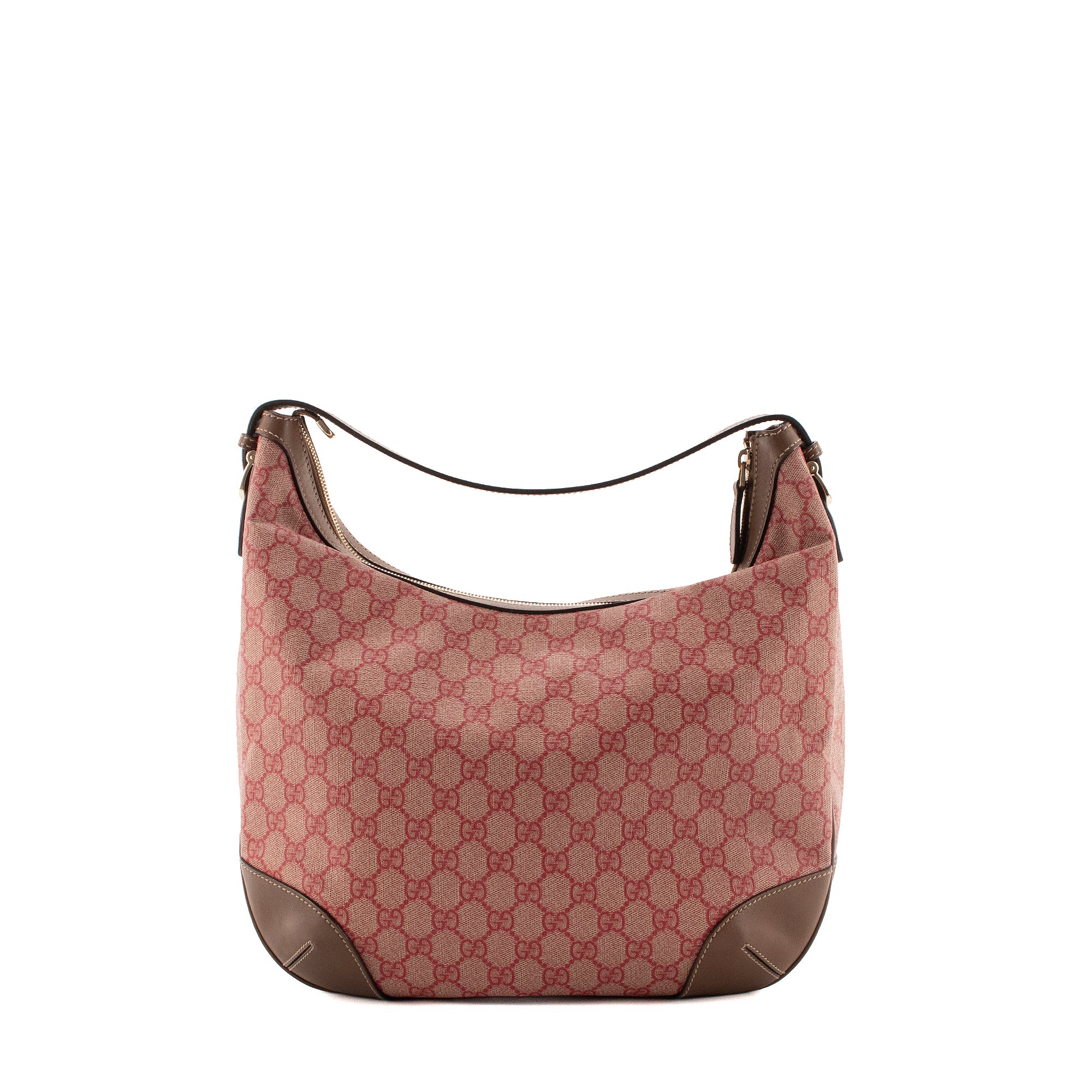 GUCCI - Sac à épaule Hobo Gucci en toile enduite monogrammée rouge