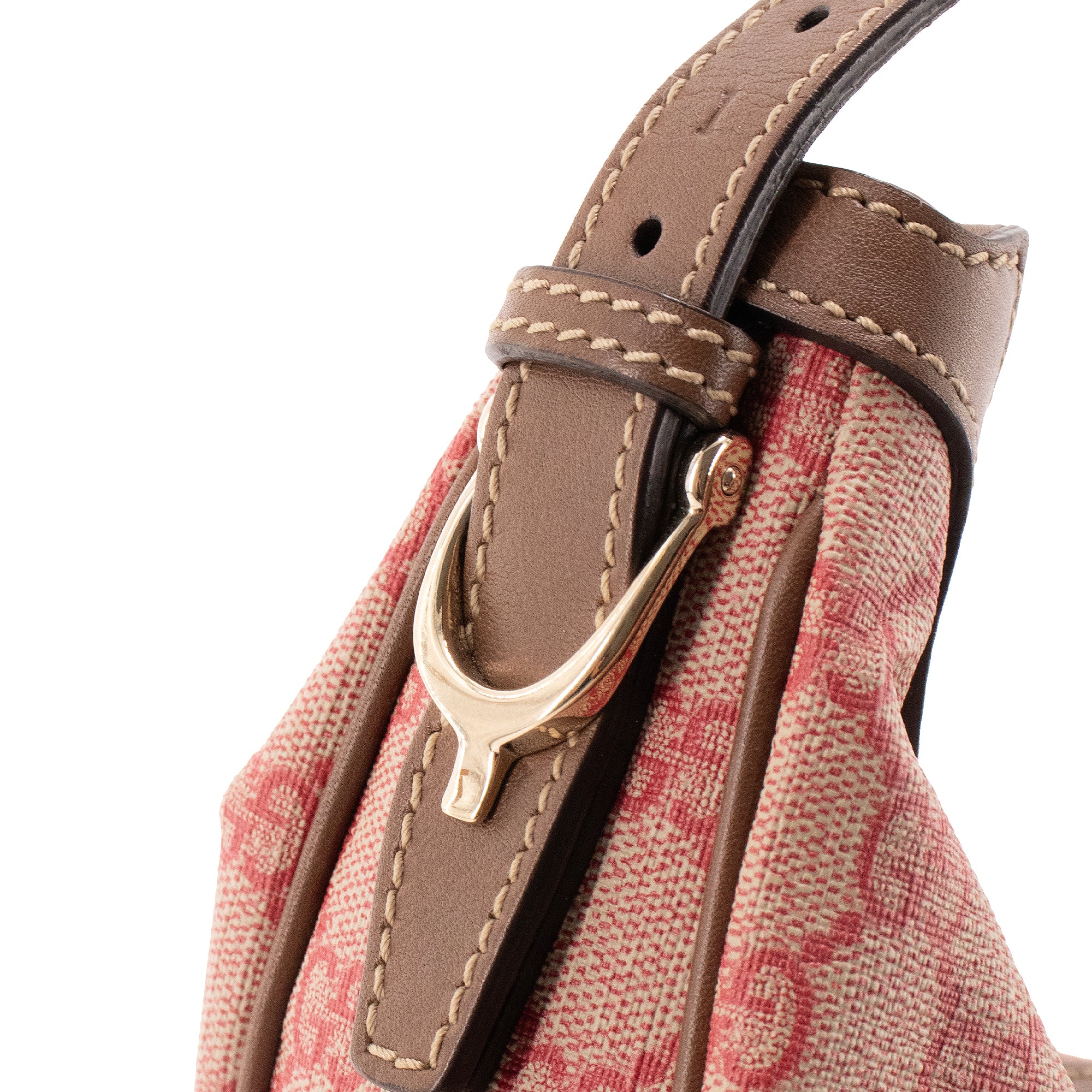 GUCCI - Sac à épaule Hobo Gucci en toile enduite monogrammée rouge