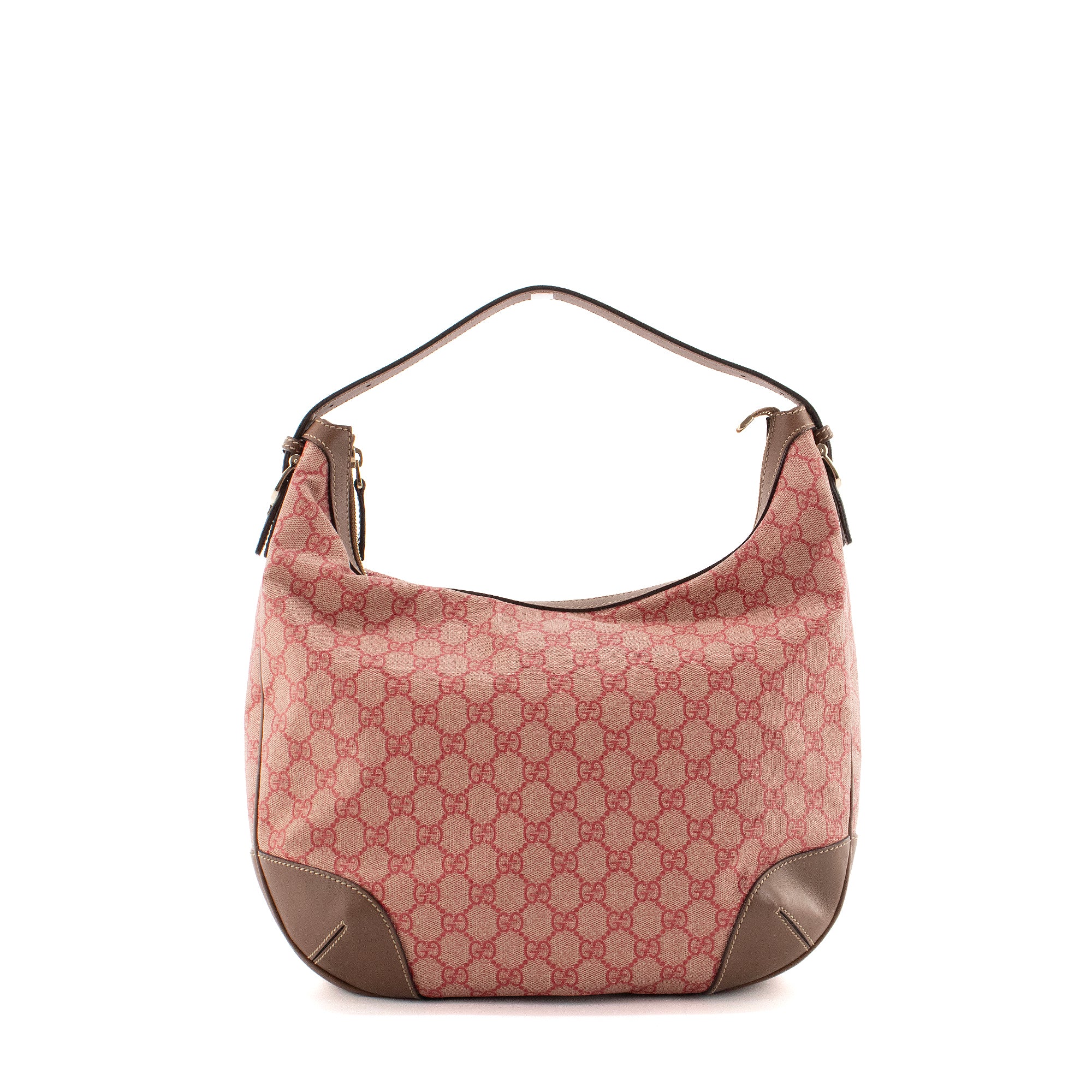GUCCI - Sac à épaule Hobo Gucci en toile enduite monogrammée rouge