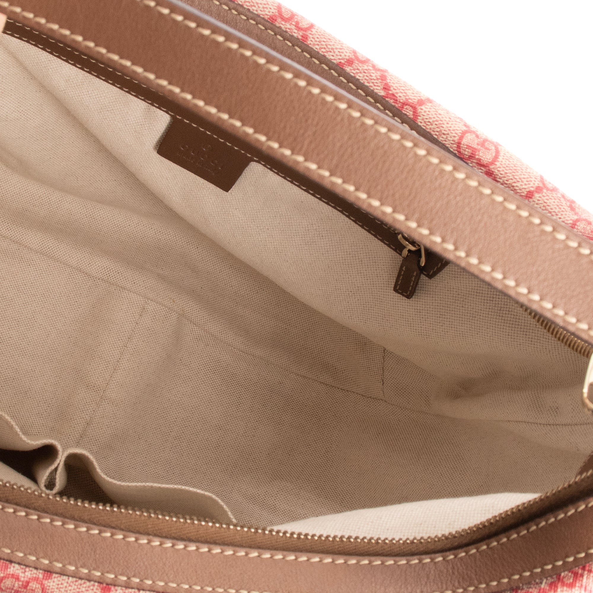 GUCCI - Sac à épaule Hobo Gucci en toile enduite monogrammée rouge