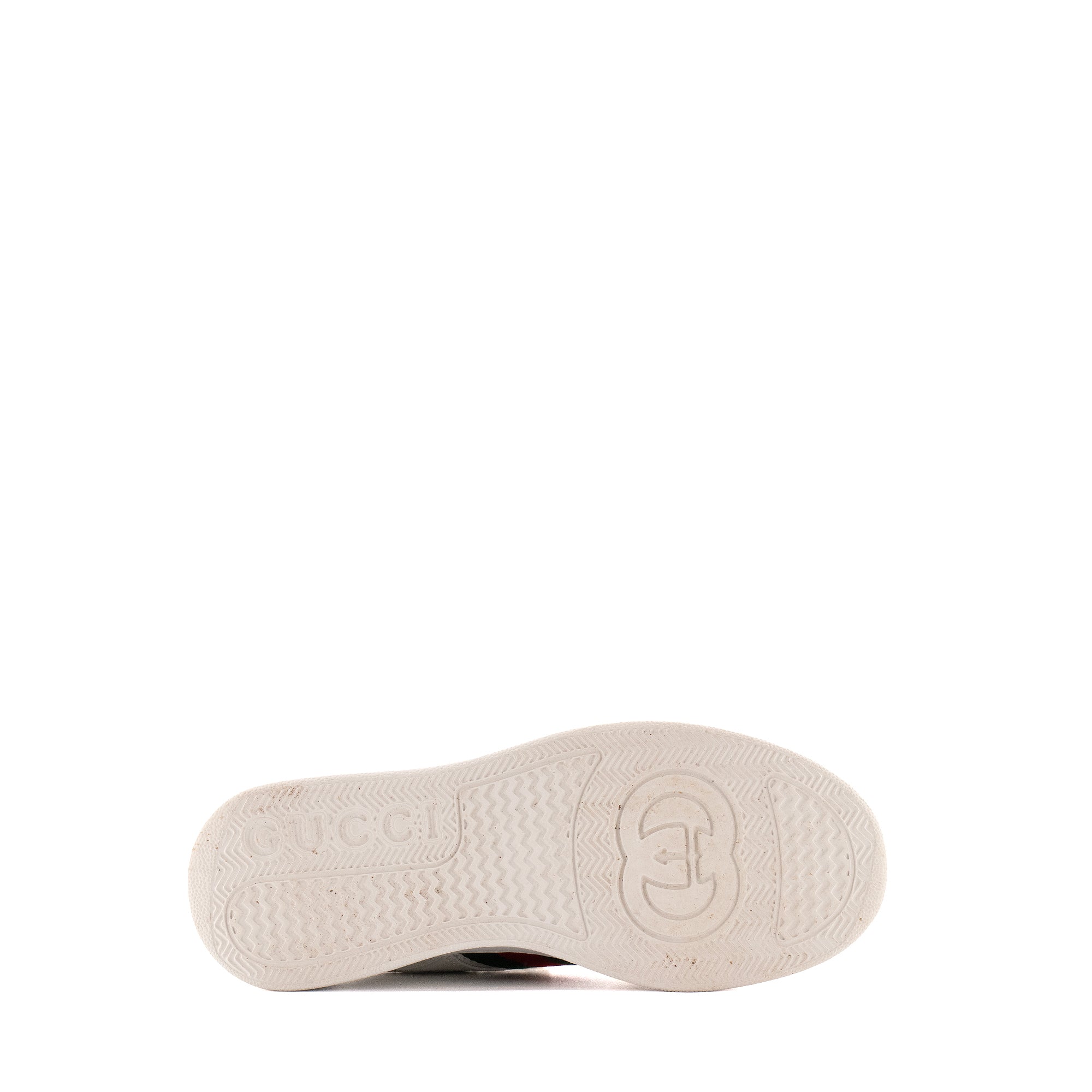 GUCCI - Sneakers Gucci en cuir avec bande web (T39)