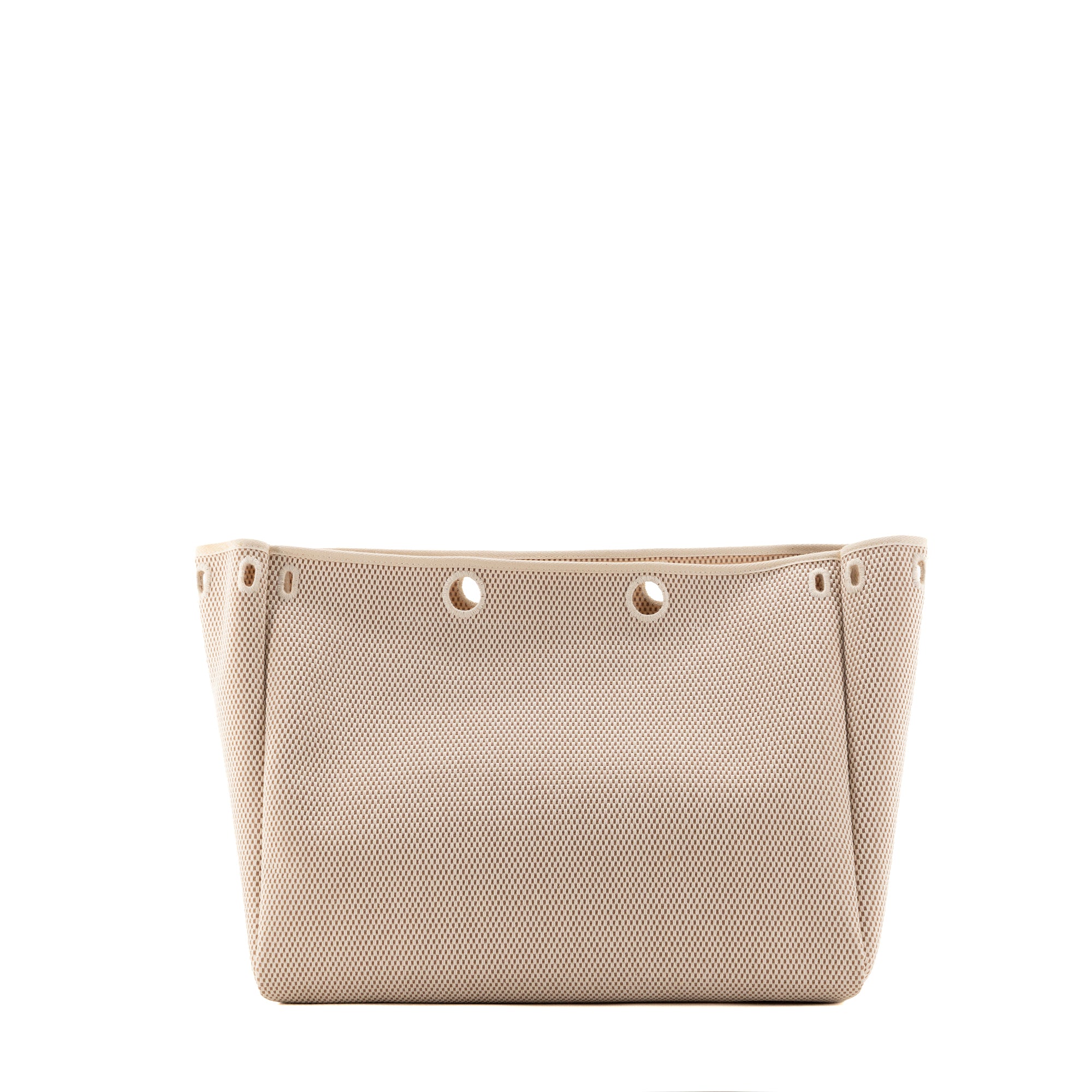 HERMÈS - Sac à main Herbag Cabas Hermès avec deux pochettes en toile beige vintage
