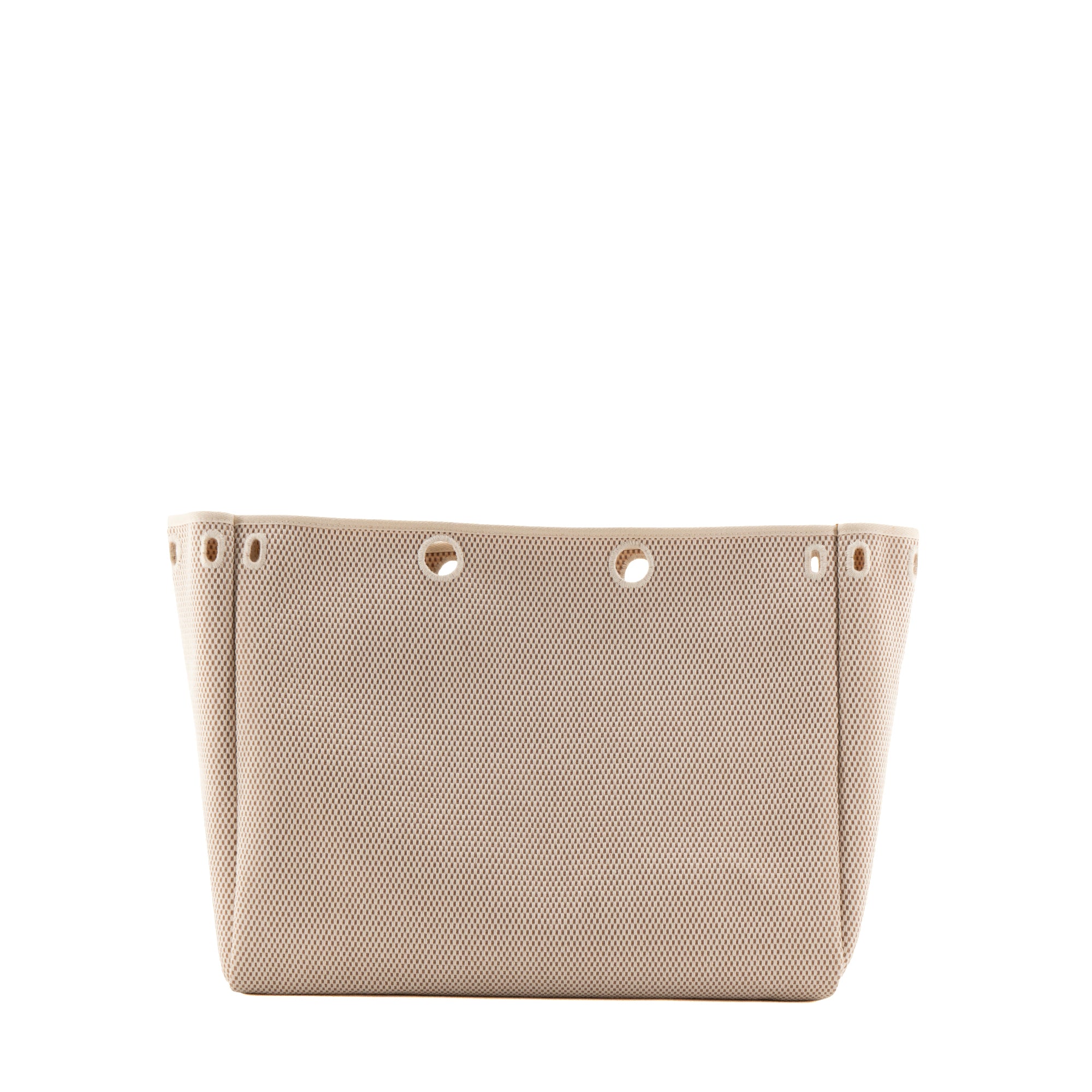 HERMÈS - Sac à main Herbag Cabas Hermès avec deux pochettes en toile beige vintage