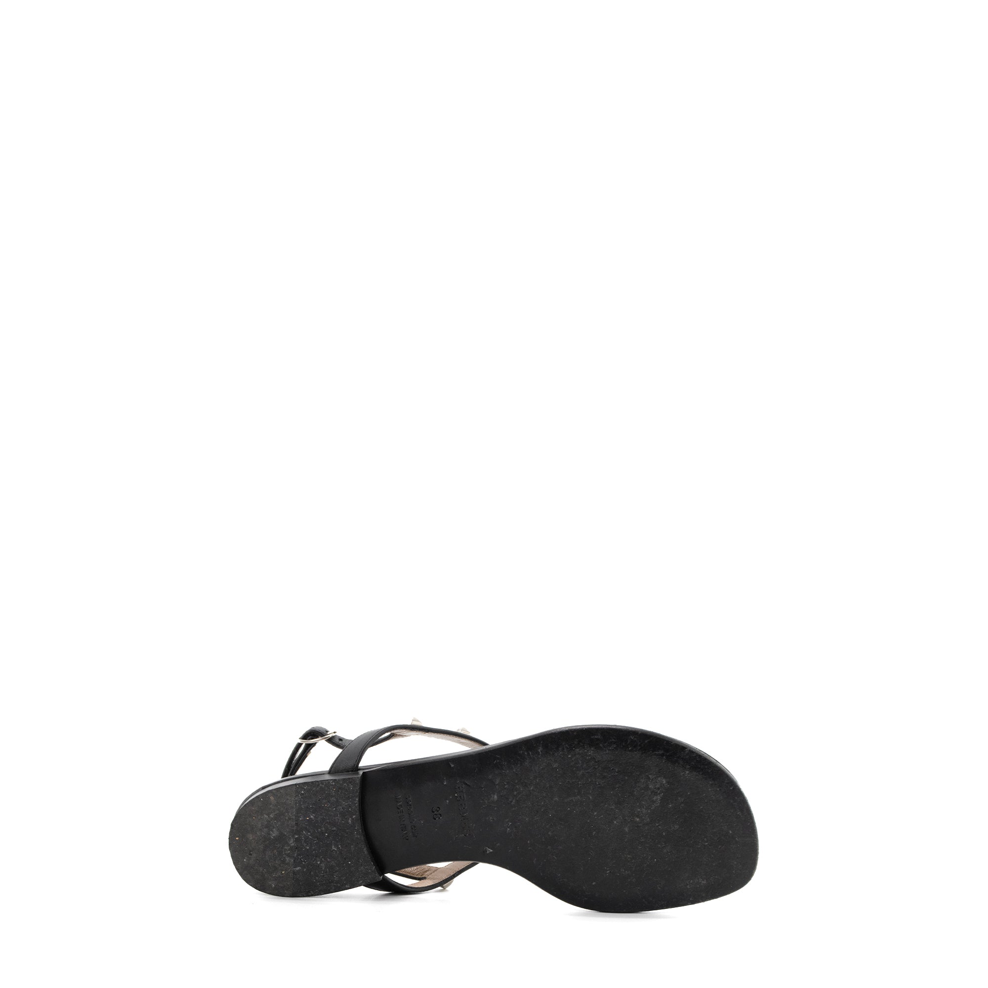 HERMÈS - Sandales Olivia Hermès en cuir noir (T38)