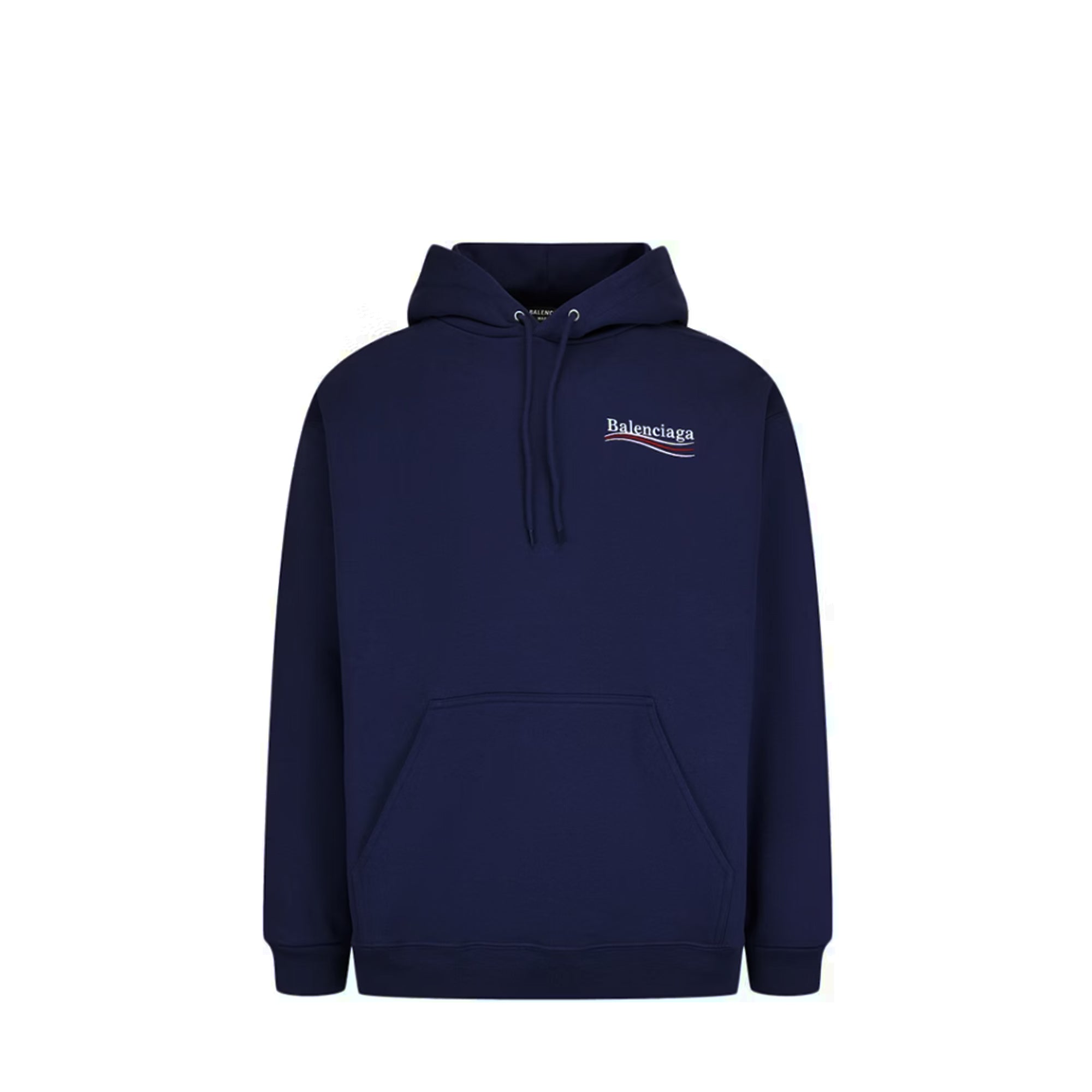 BALENCIAGA - Sweat à capuche Political Campaign Balenciaga oversize en coton bleu marine (XXS)
