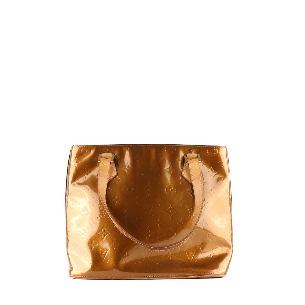 LOUIS VUITTON - Sac à main Houston en cuir verni empreinte