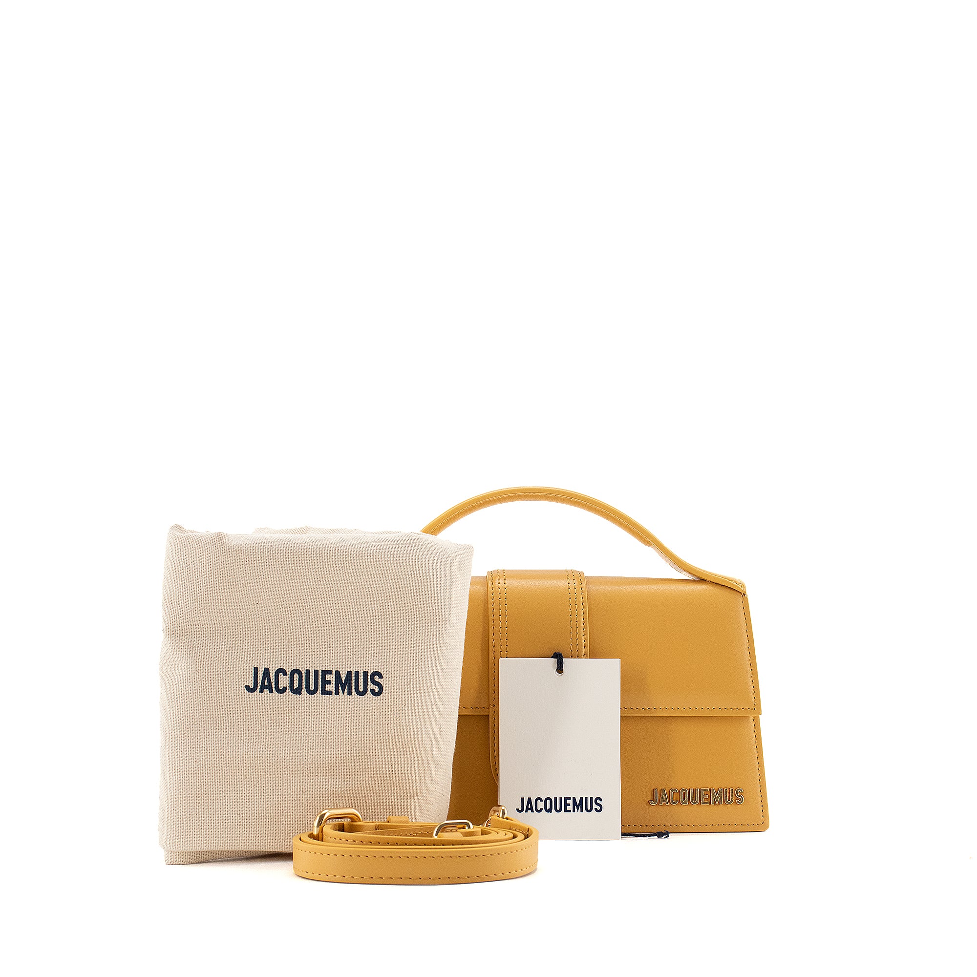 JACQUEMUS - Sac à bandoulière Le Grand Bambino Jacquemus en cuir jaune