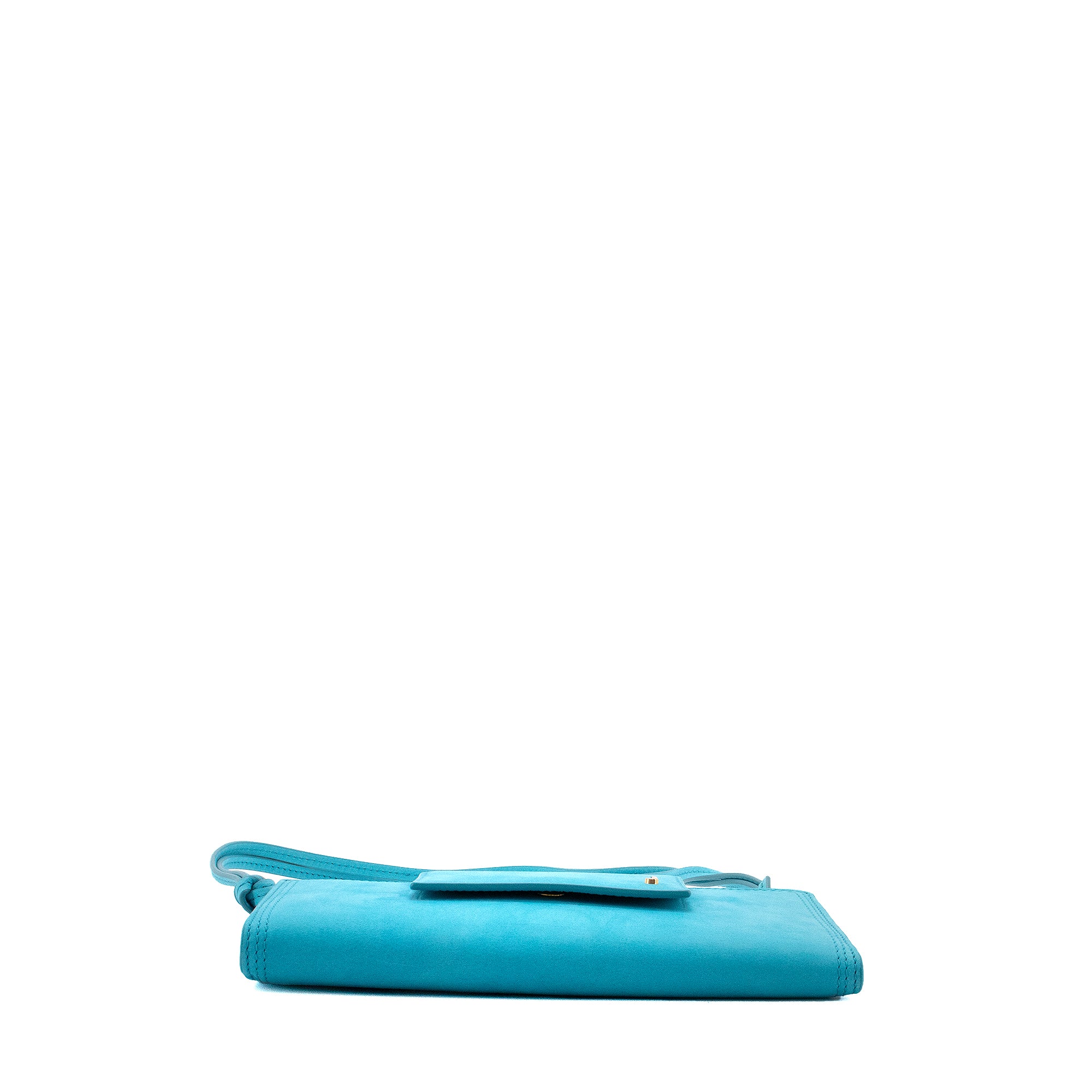JACQUEMUS - Jacquemus Le Pichoto shoulder bag in turquoise nubuck