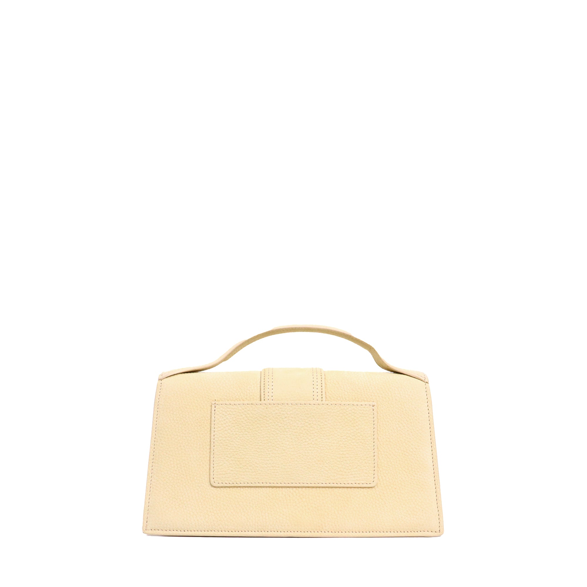 JACQUEMUS - Sac à bandoulière Le Grand Bambino Jacquemus en cuir grainé jaune pastel