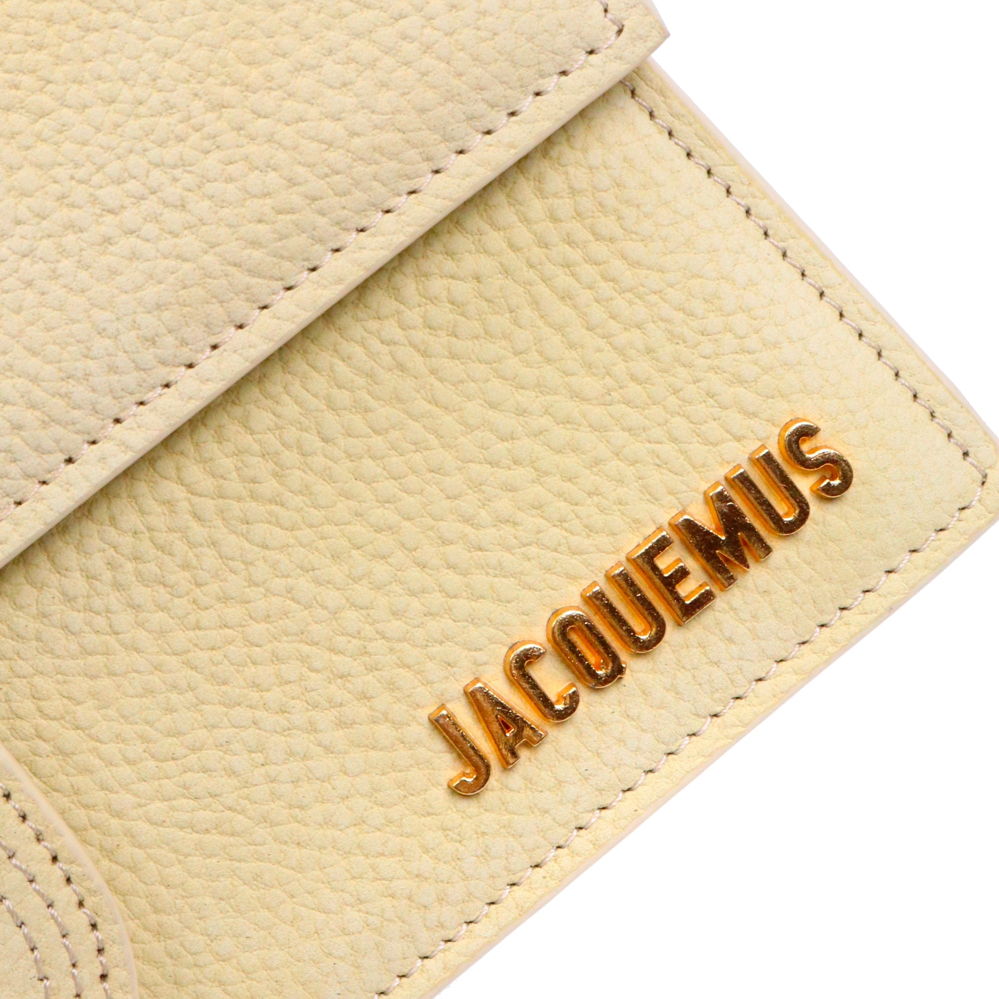 JACQUEMUS - Sac à bandoulière Le Grand Bambino Jacquemus en cuir grainé jaune pastel