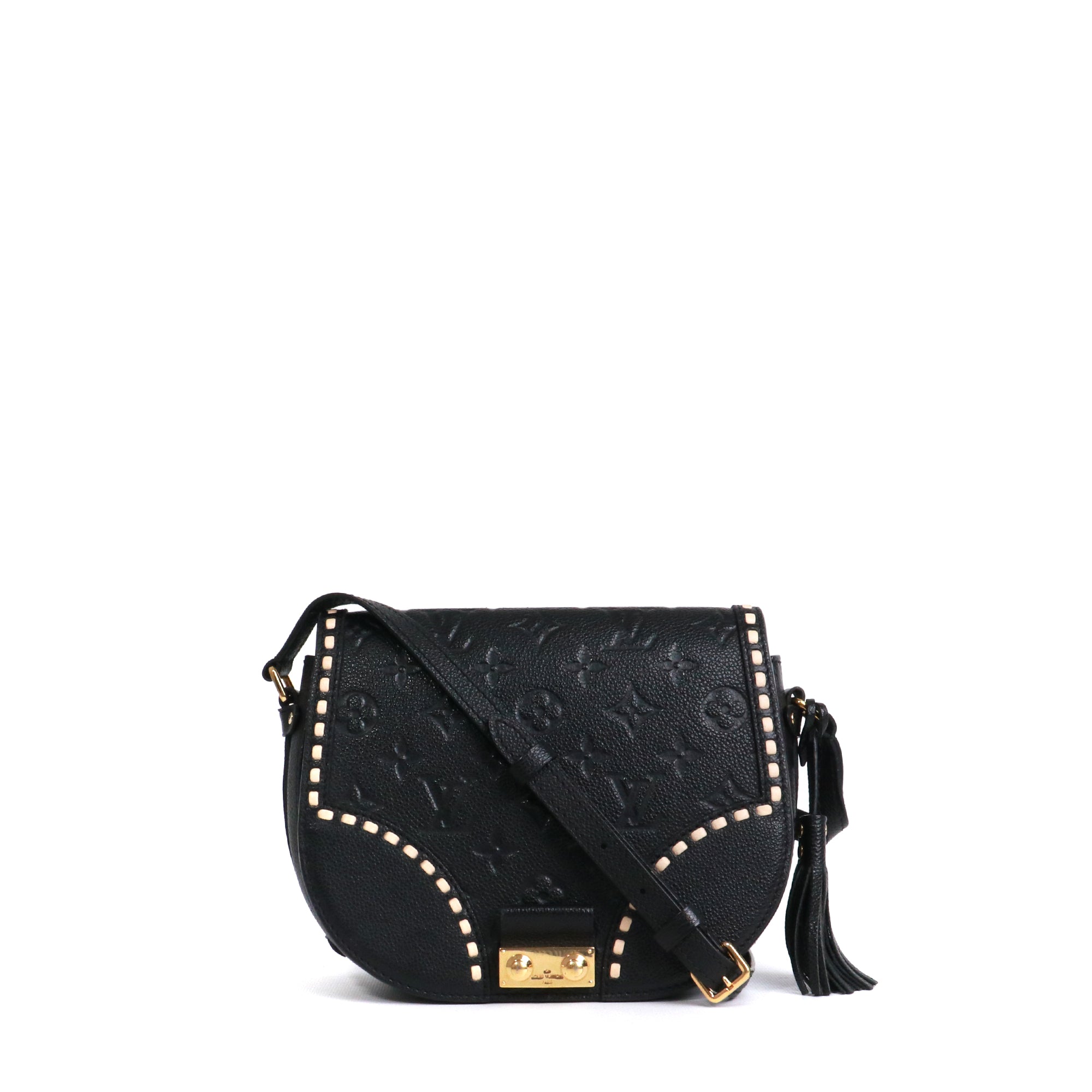 LOUIS VUITTON - Louis Vuitton Junot shoulder bag in black imprint grained leather